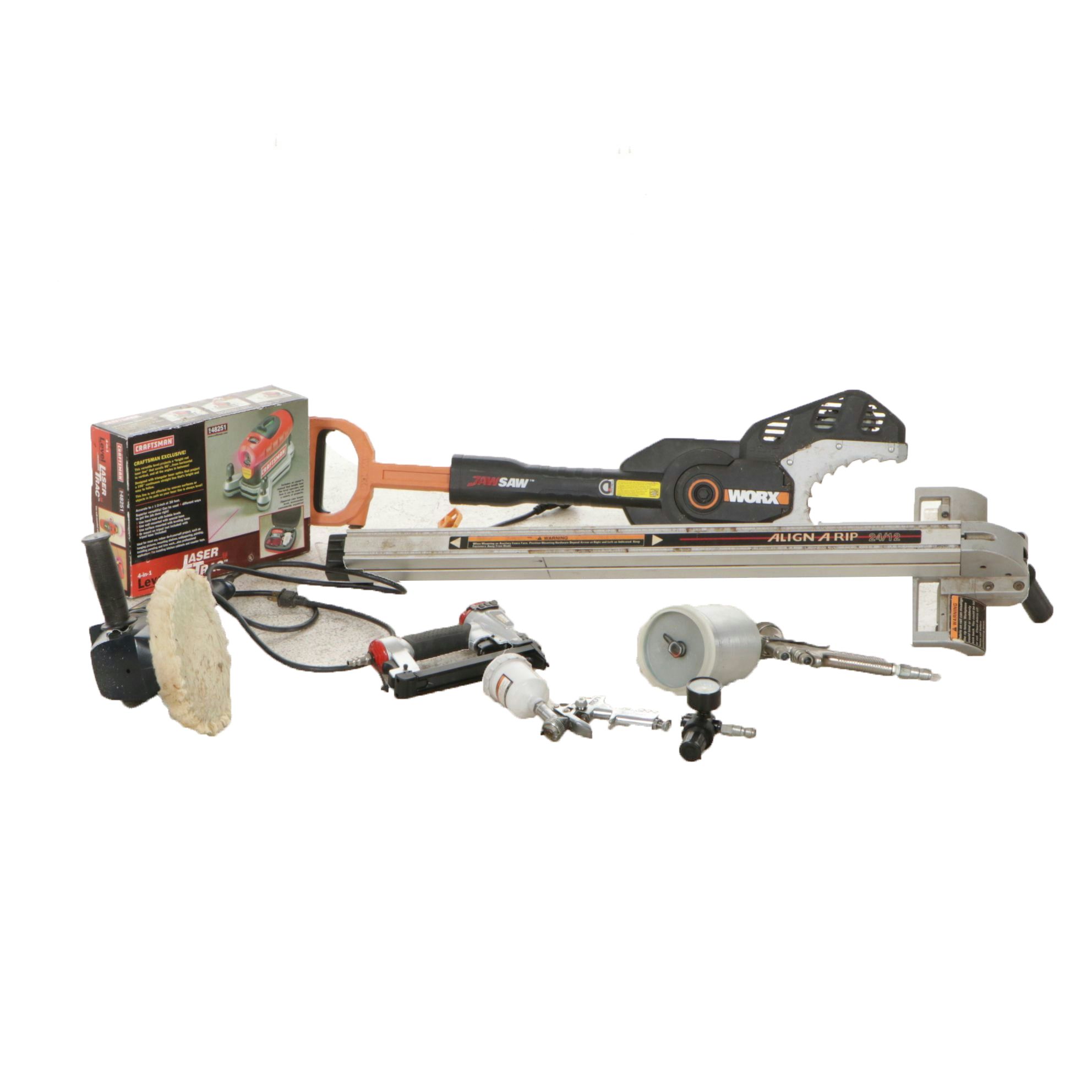 Handyman Tool Collection Features Jaw Saw, Polisher, Laser Tool and More