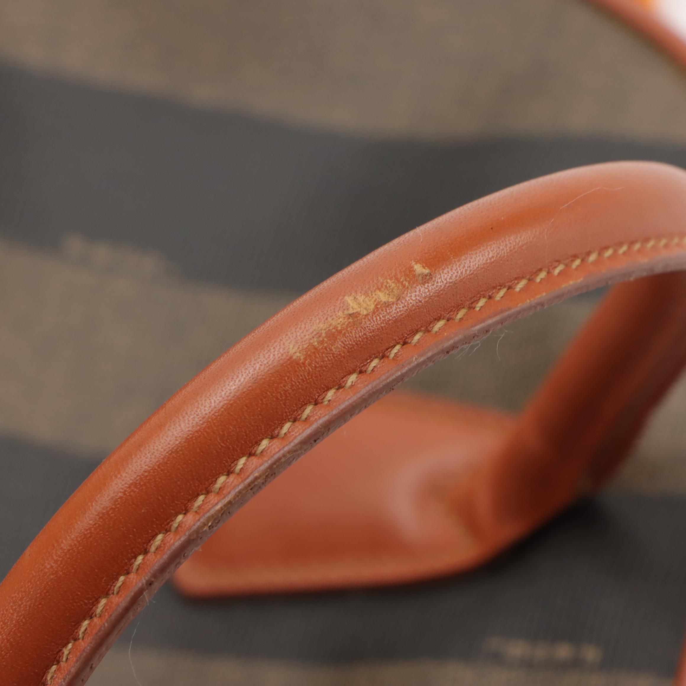 Fendi Two-Way Dome Bag in Pequin Stripe Coated Canvas