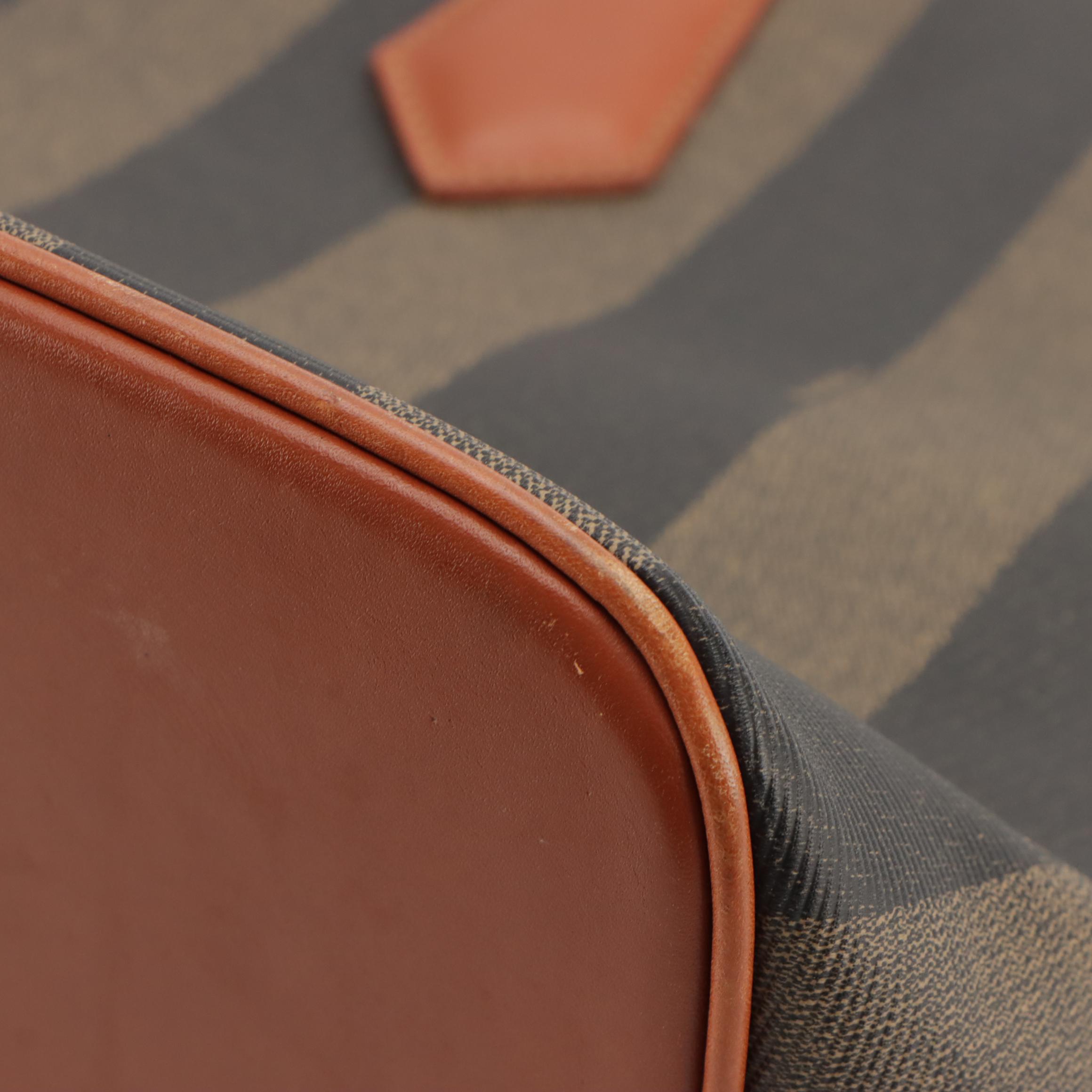 Fendi Two-Way Dome Bag in Pequin Stripe Coated Canvas