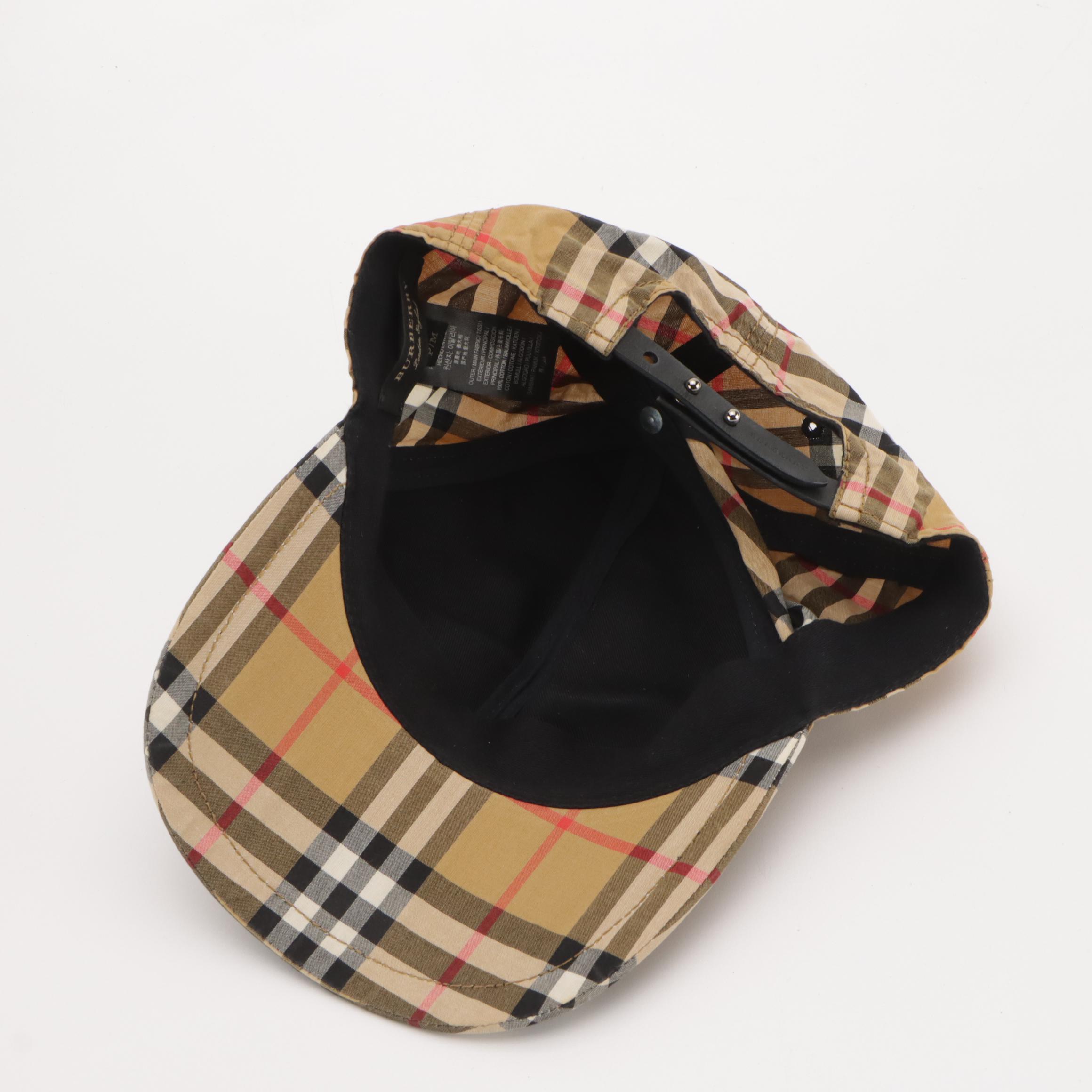 Burberry House Check Cotton Baseball Cap