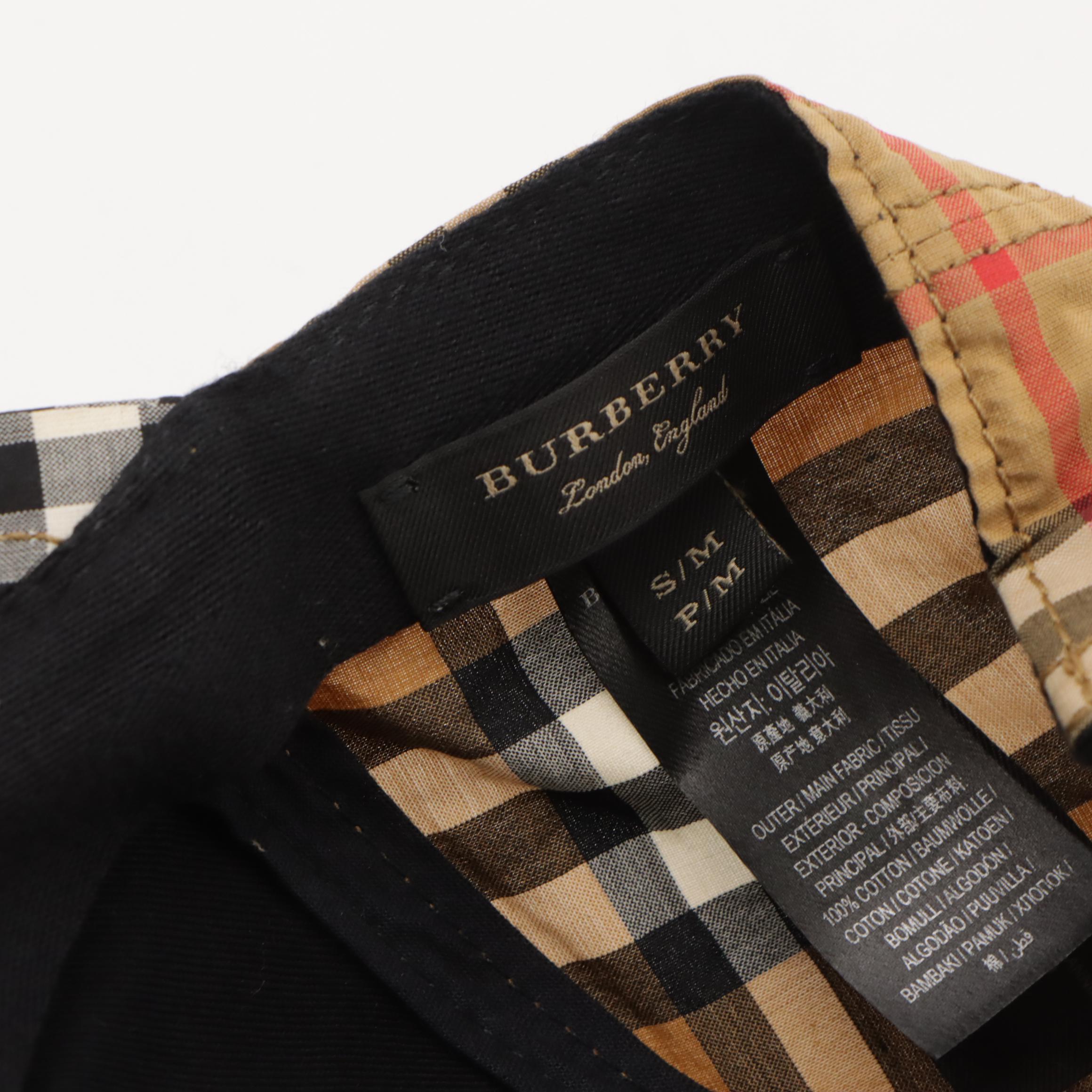 Burberry House Check Cotton Baseball Cap