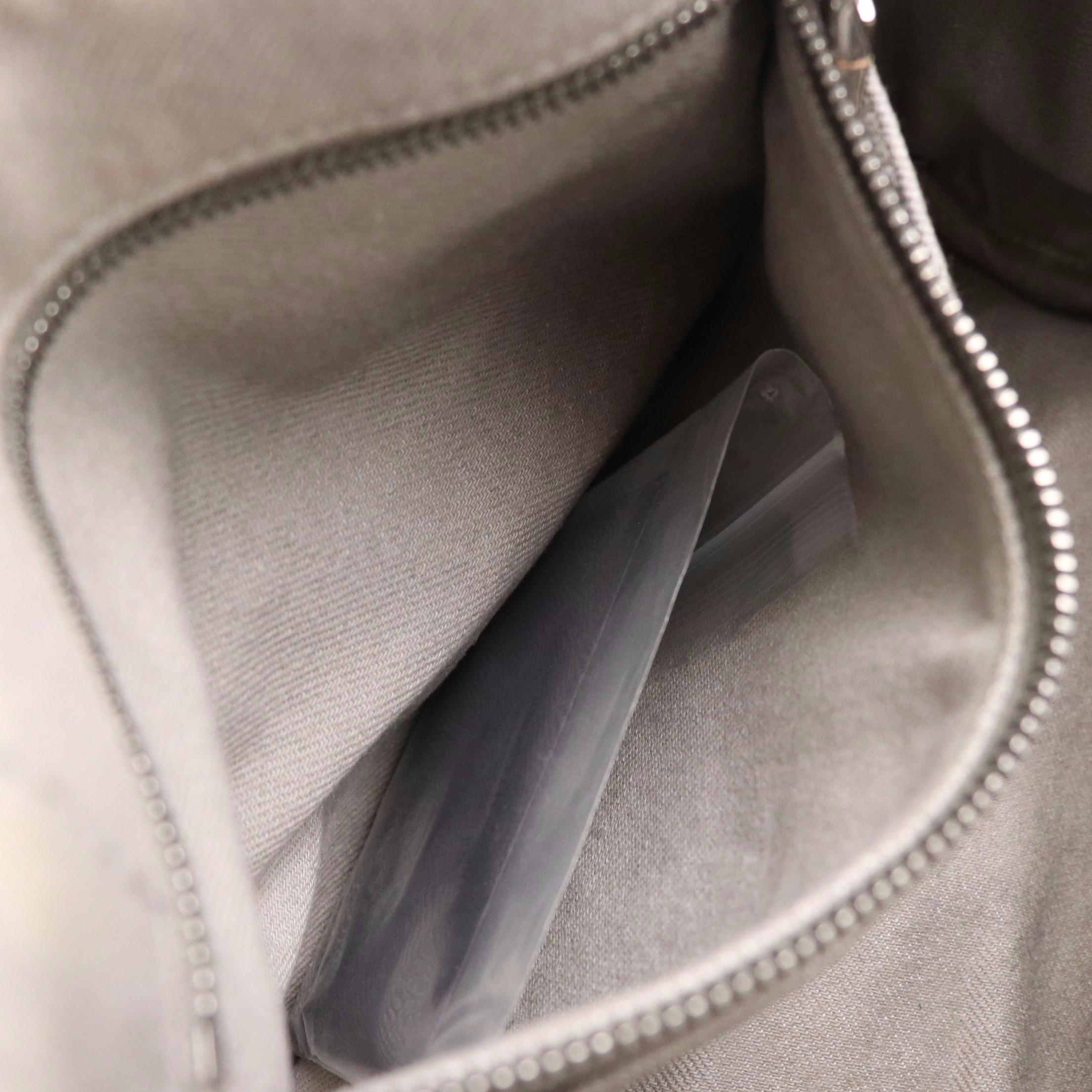 Prada Small Shopping Tote in Light Gray Canapa Logo Canvas