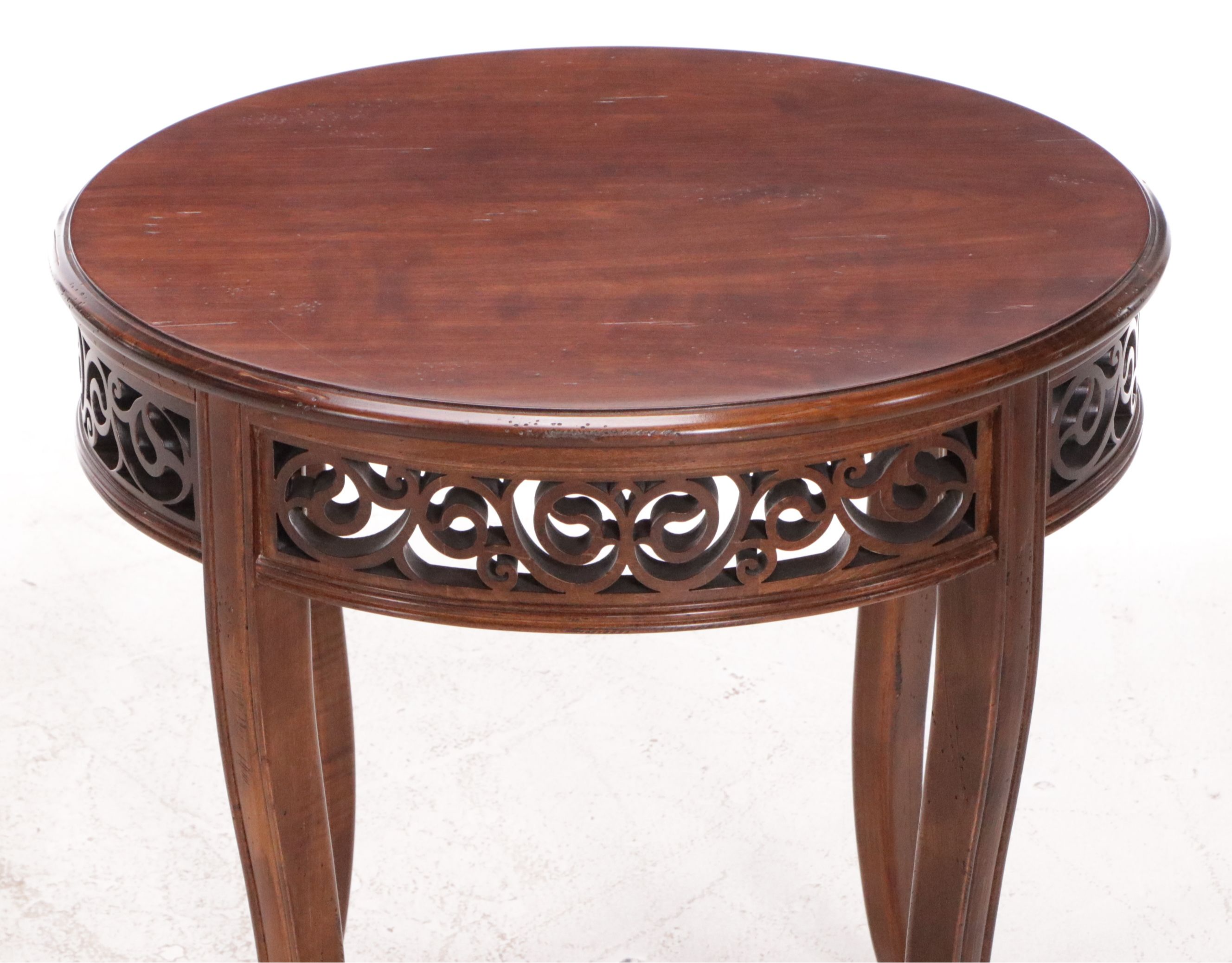 Regency Style Carved Mahogany Side Table