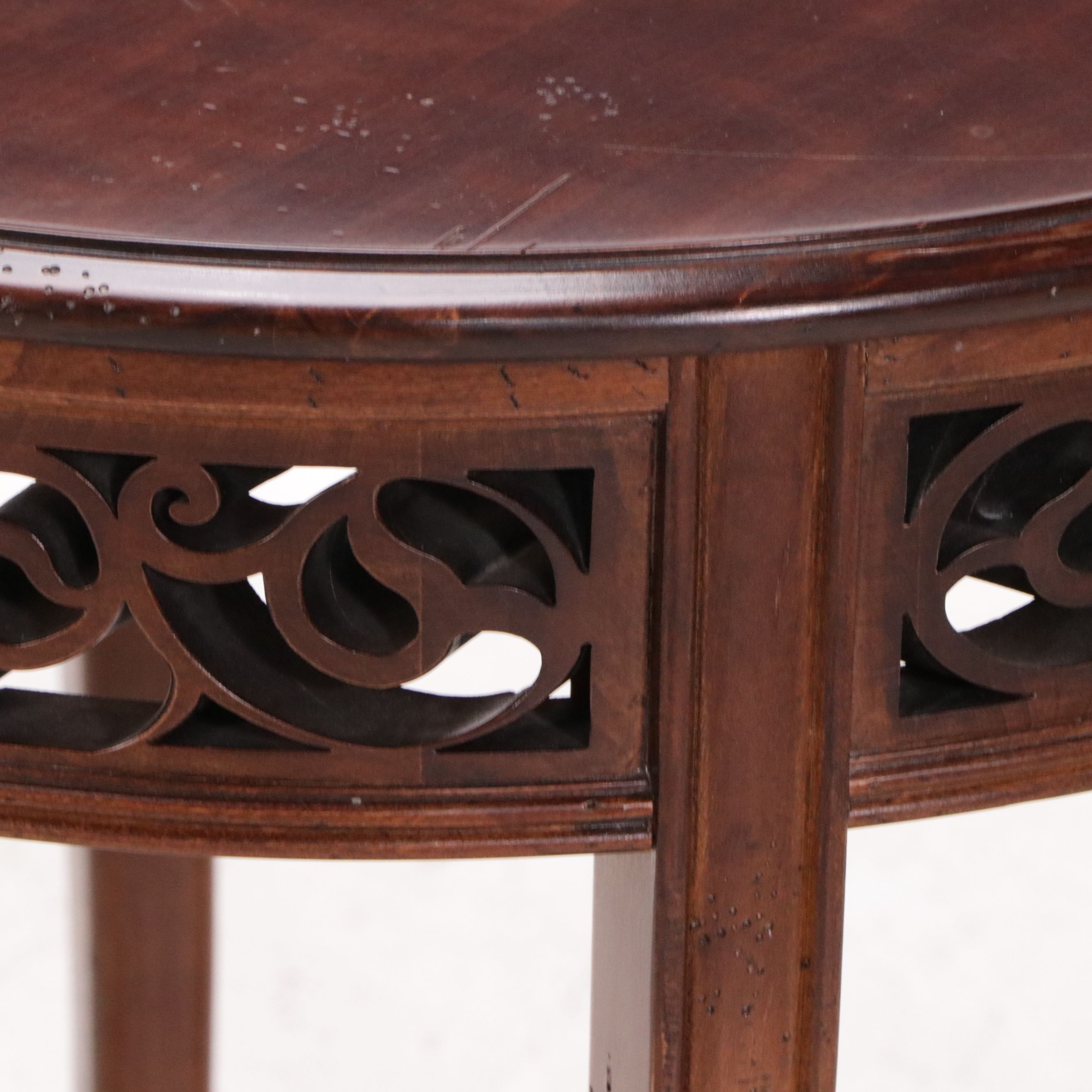 Regency Style Carved Mahogany Side Table