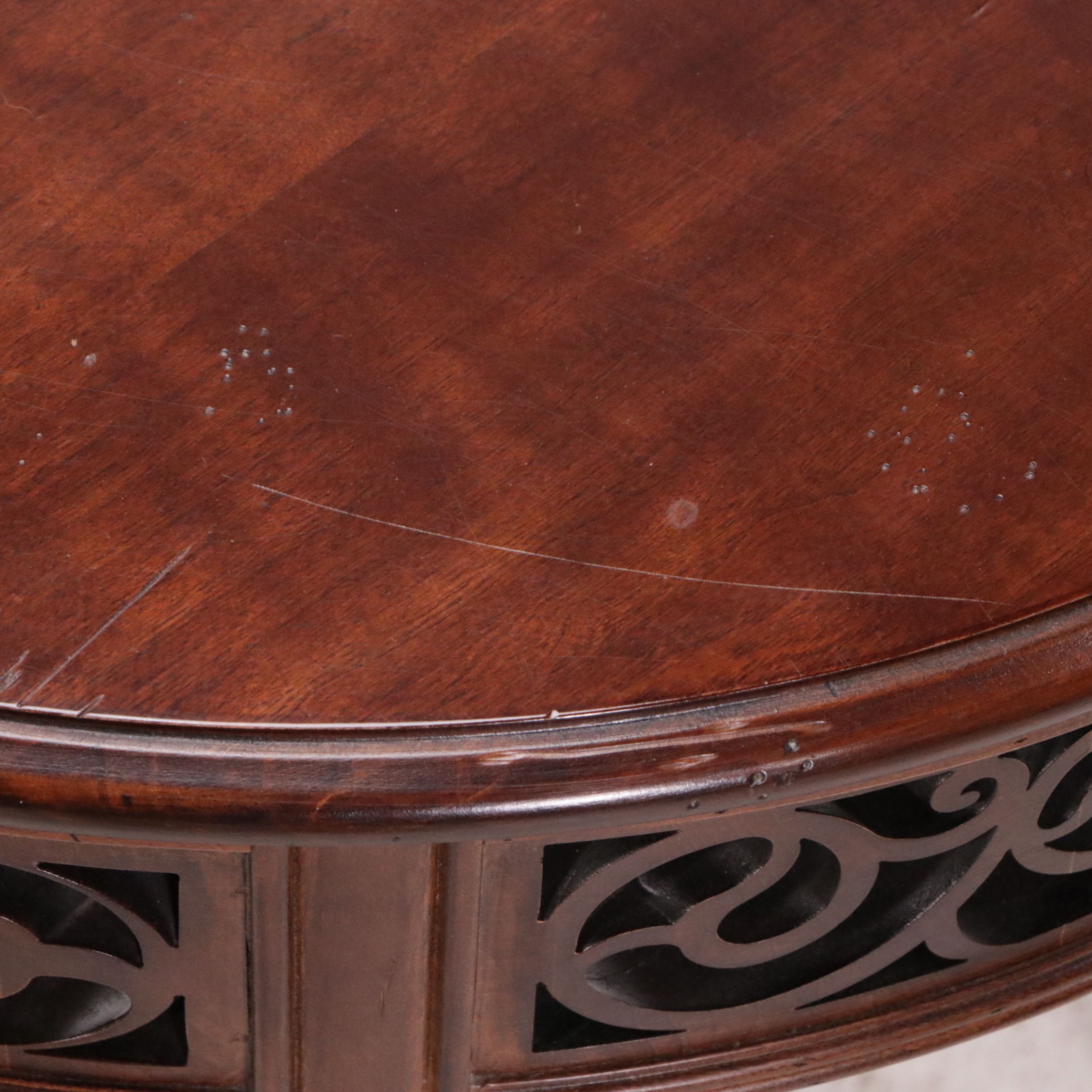 Regency Style Carved Mahogany Side Table
