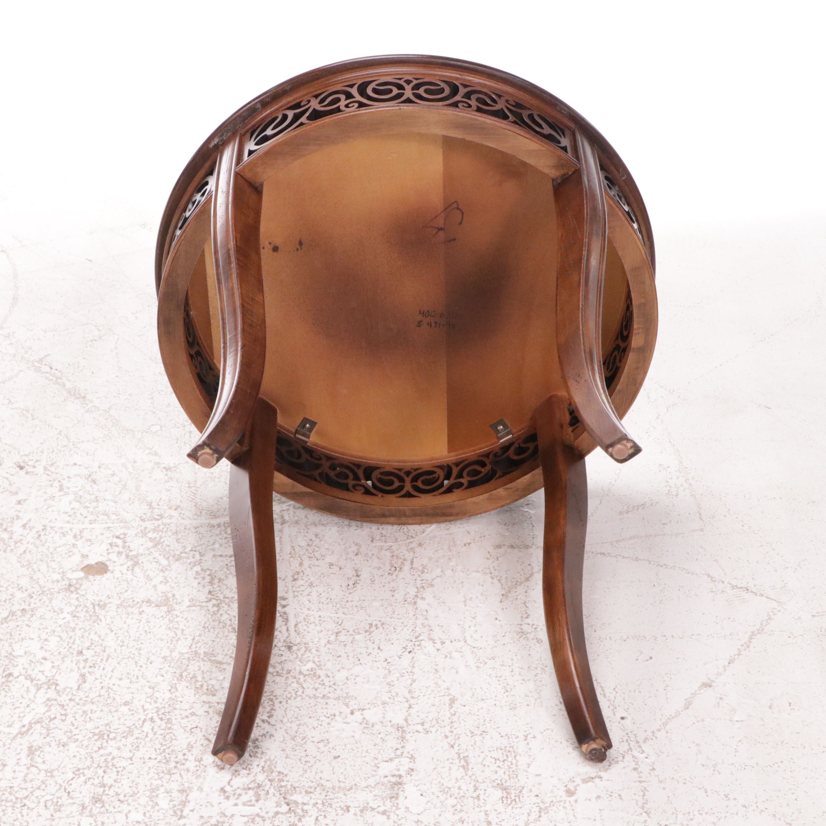 Regency Style Carved Mahogany Side Table