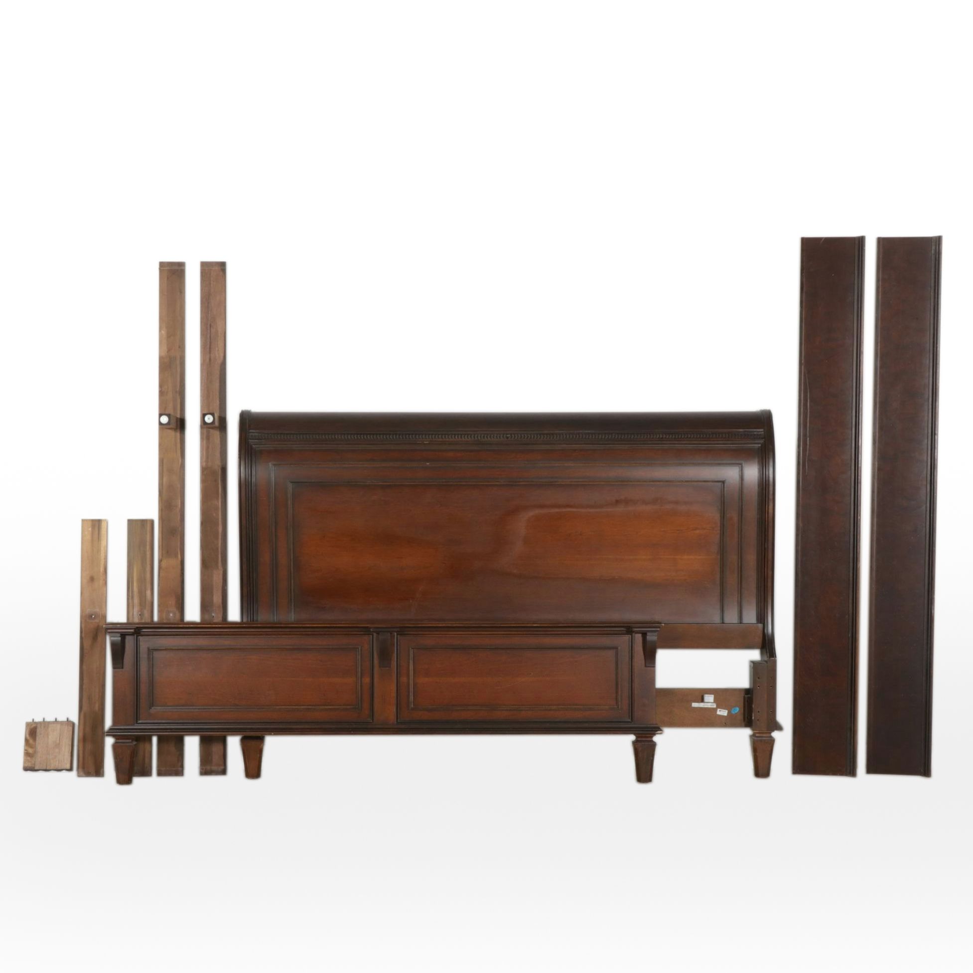 Outlook International Mahogany King Size Sleigh Bed Frame