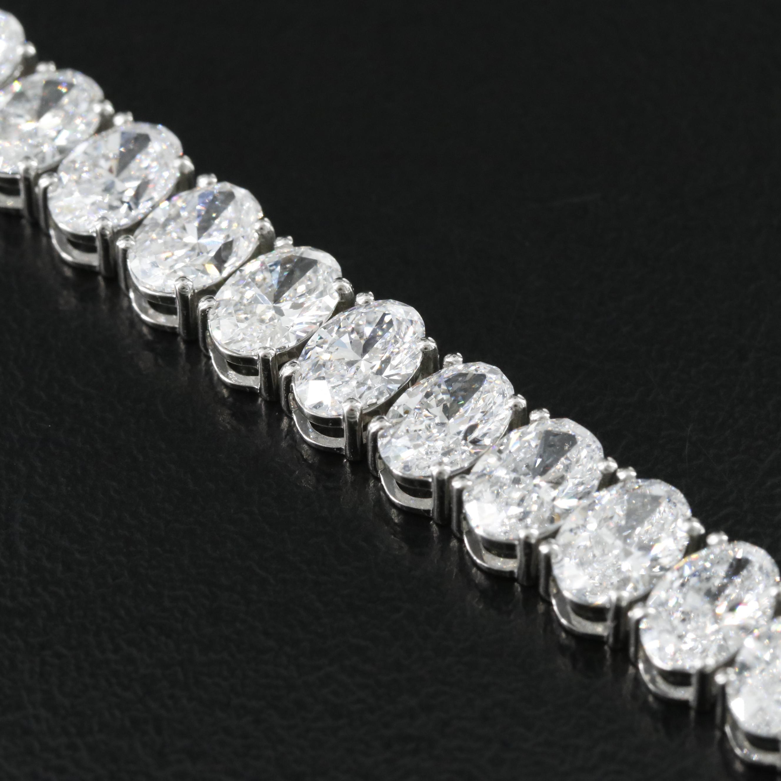 Platinum 17.09 CTW Lab Grown Diamond Line Bracelet