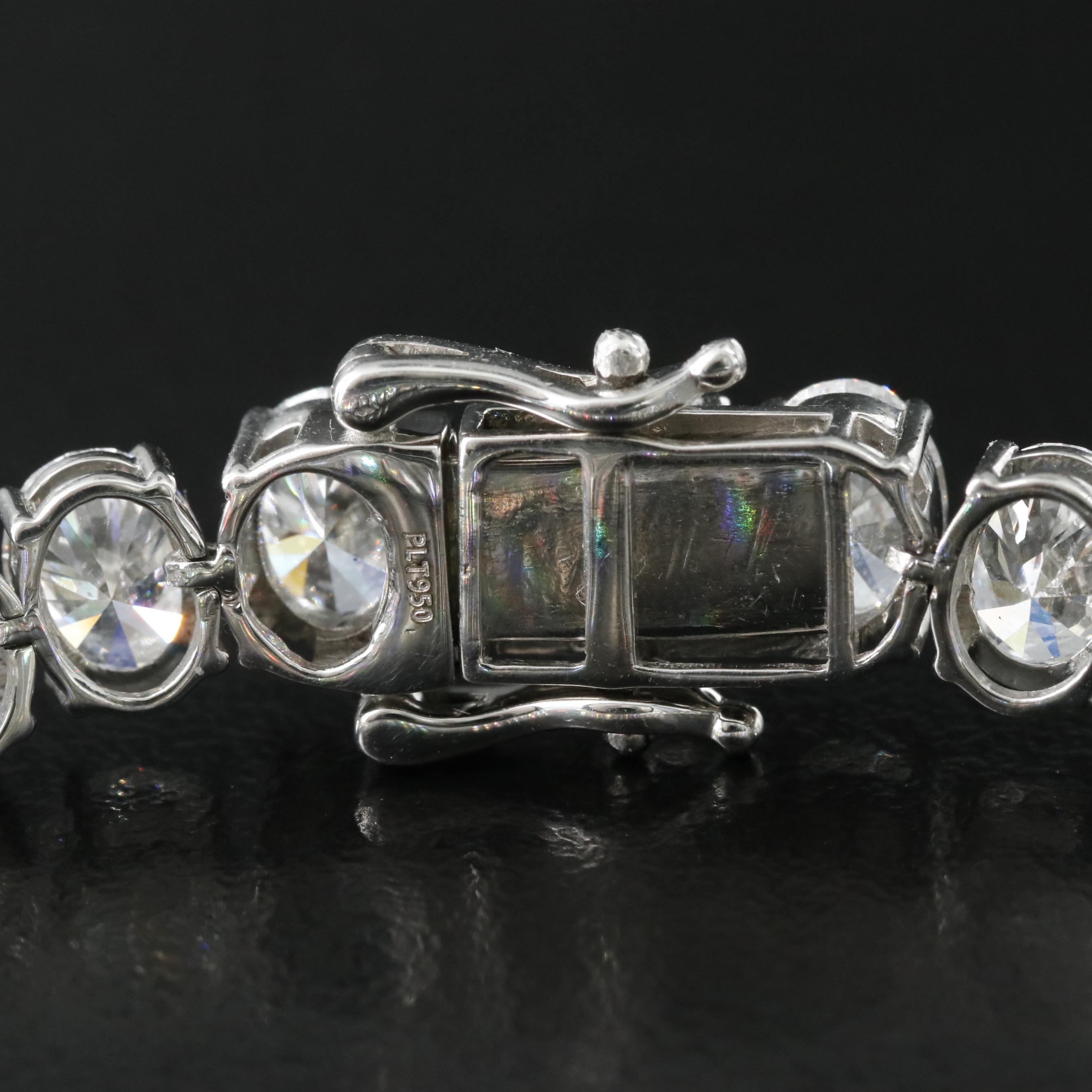 Platinum 17.09 CTW Lab Grown Diamond Line Bracelet