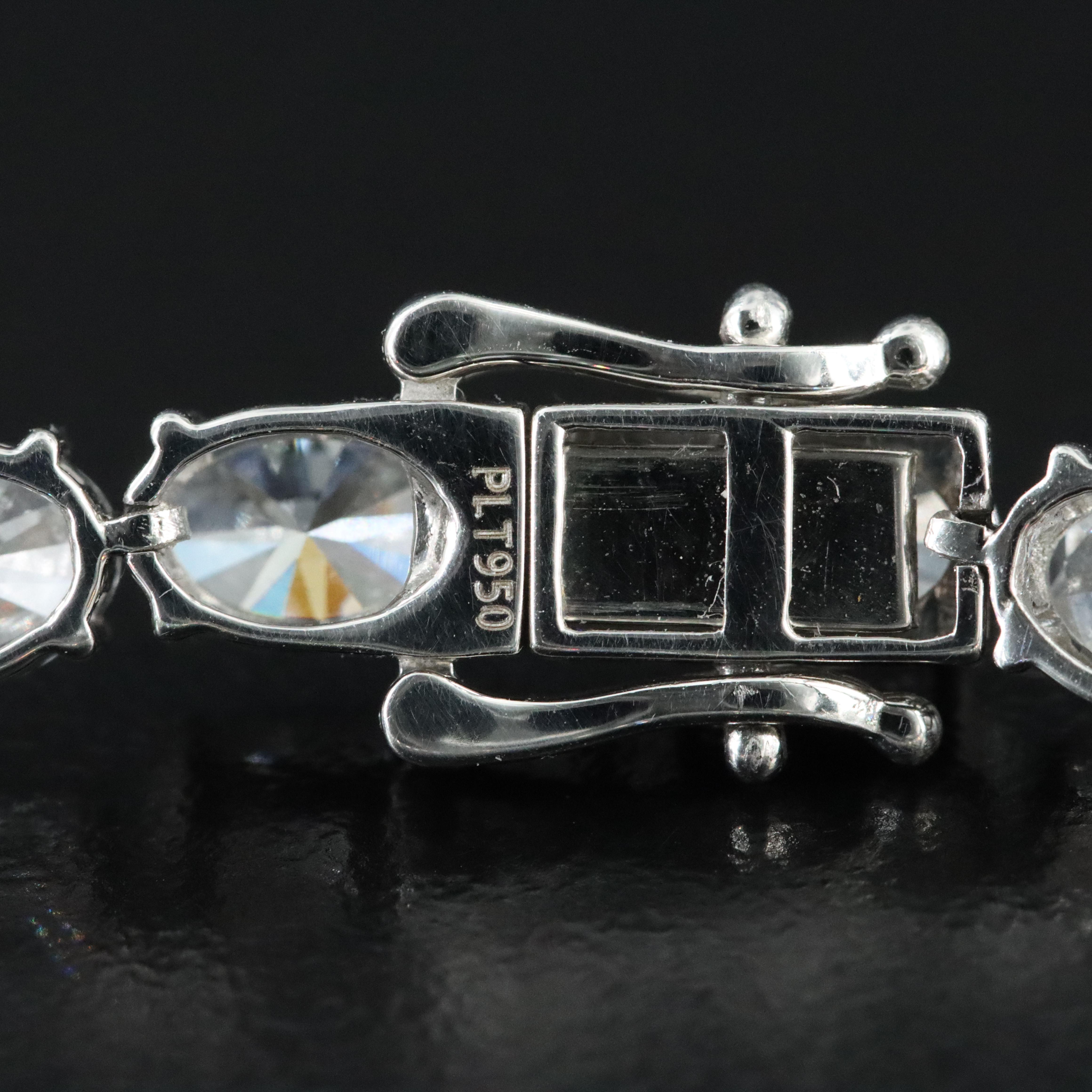 Platinum 16.48 CTW Lab Grown Diamond Line Bracelet