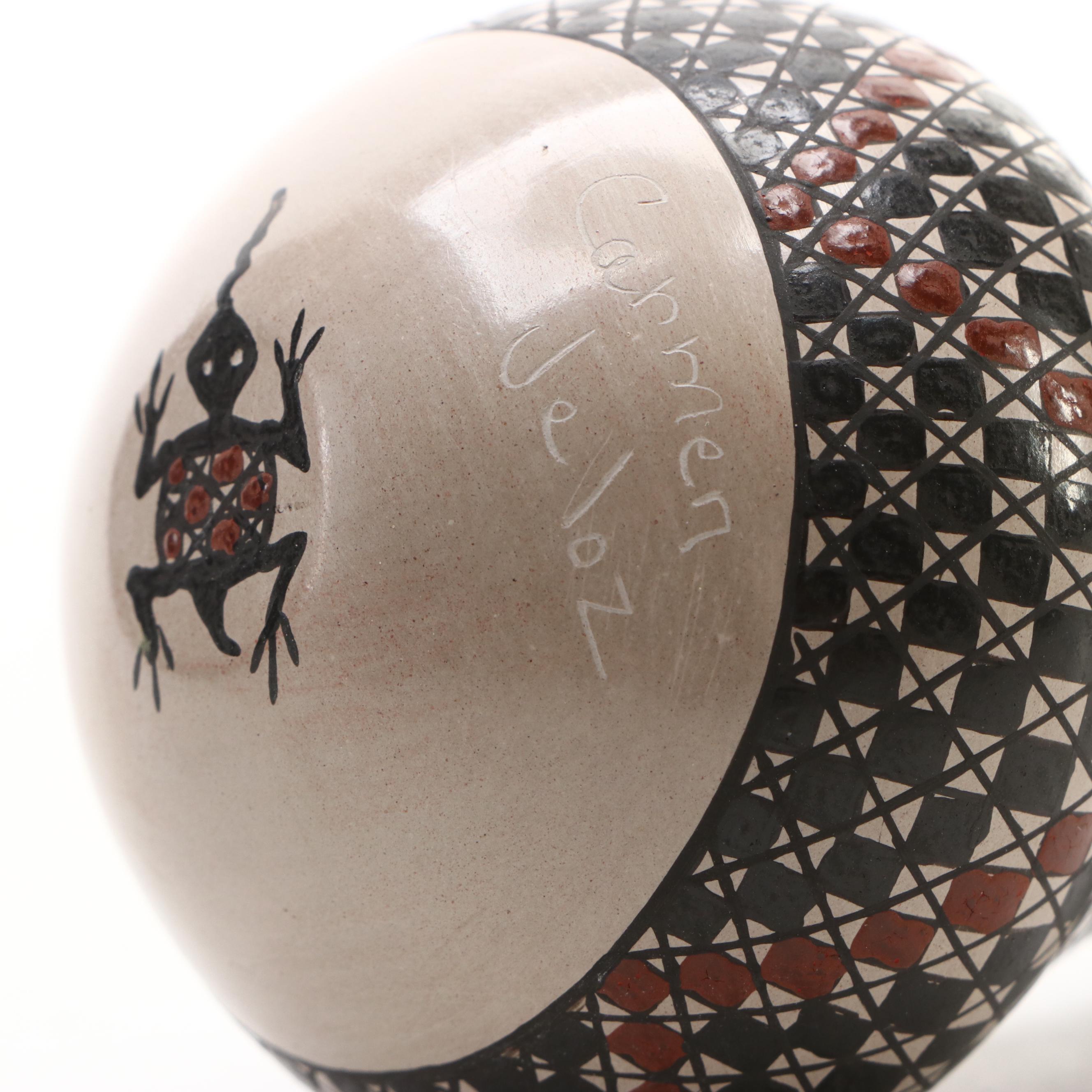 Carmen Veloz Mata Ortiz Ceramic Bud Vase