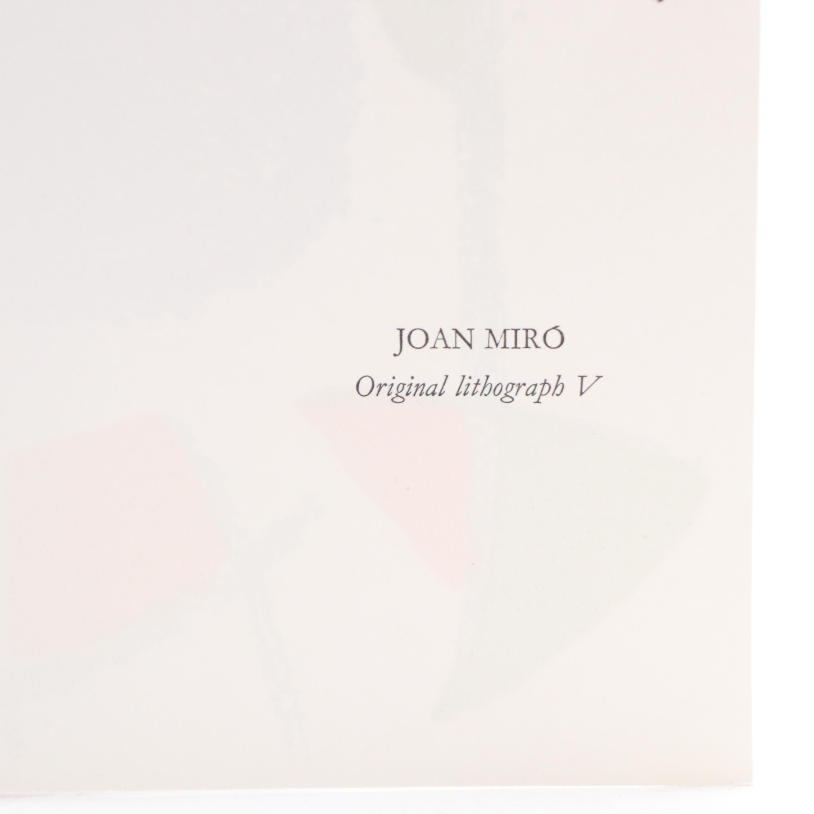 Color Lithograph After Joan Miró from "Lithographs II," 1975