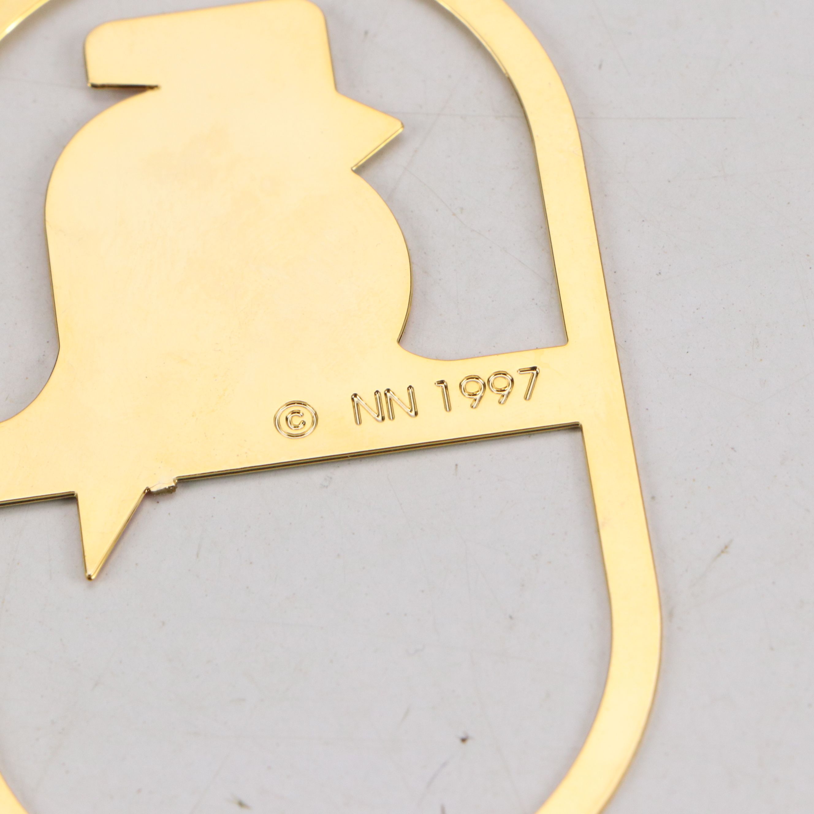 Nature's Niche Charley Harper "Cool Cardinal" Brass Christmas Ornament, 1997