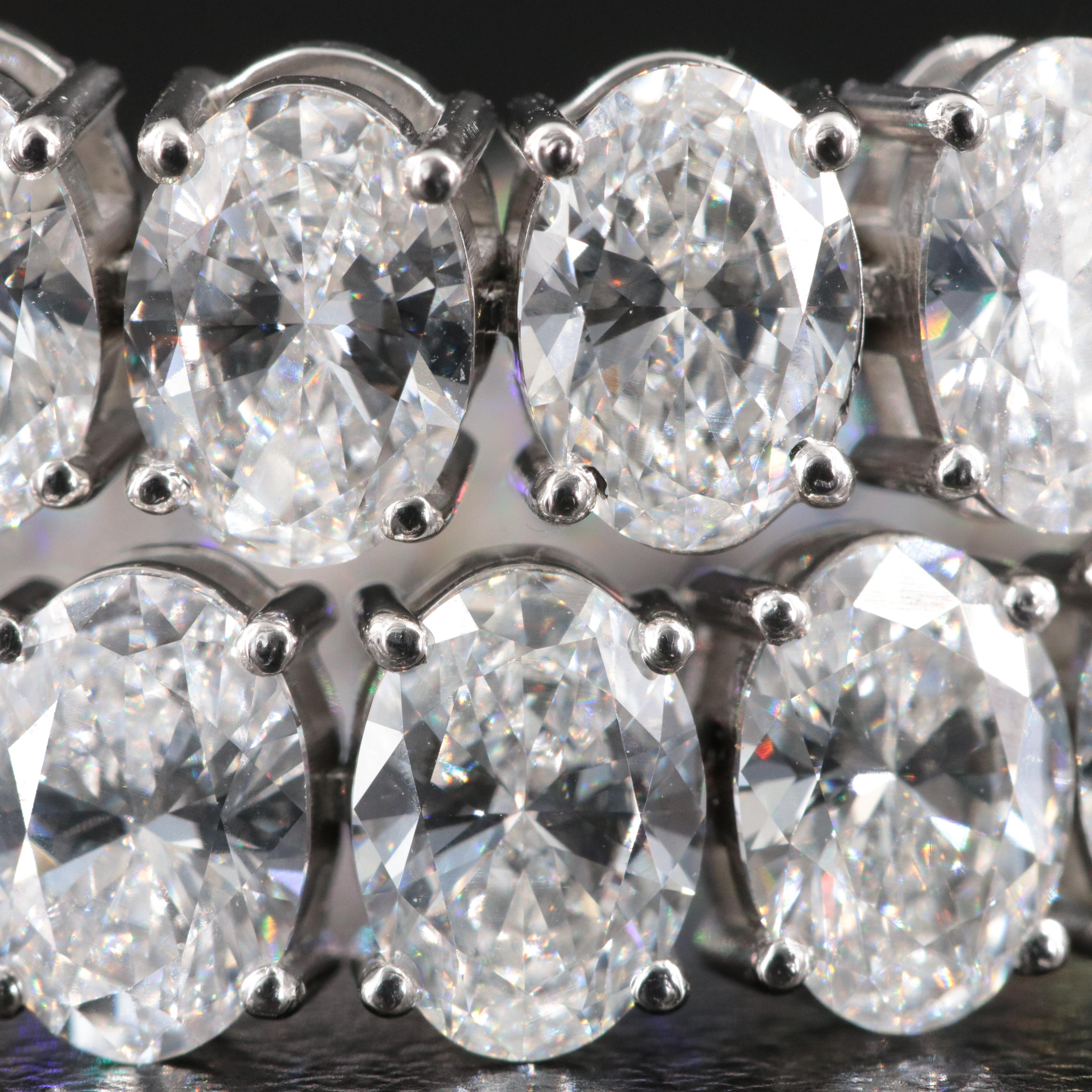 Platinum 22.38 CTW Lab Grown Diamond Line Bracelet