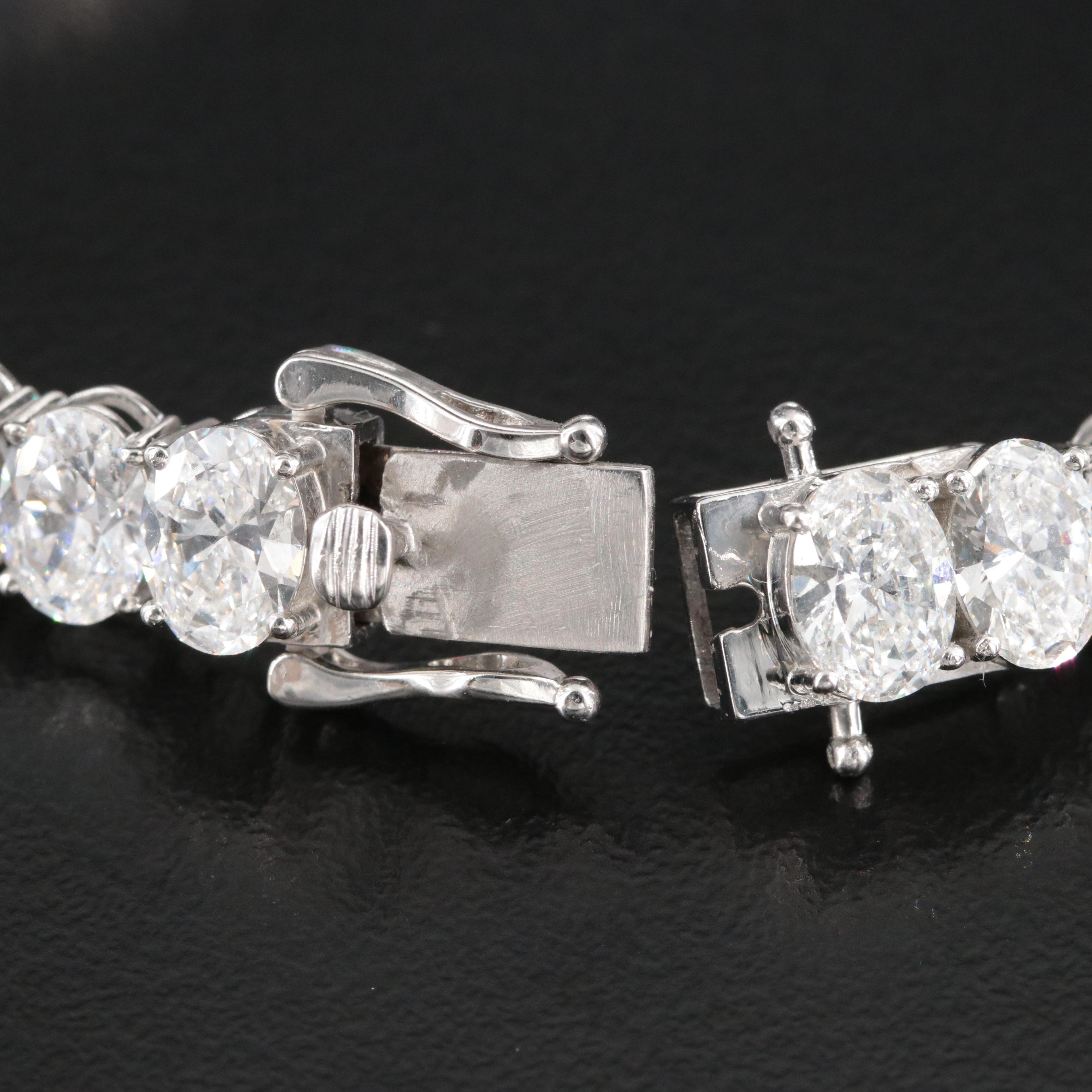 Platinum 22.38 CTW Lab Grown Diamond Line Bracelet