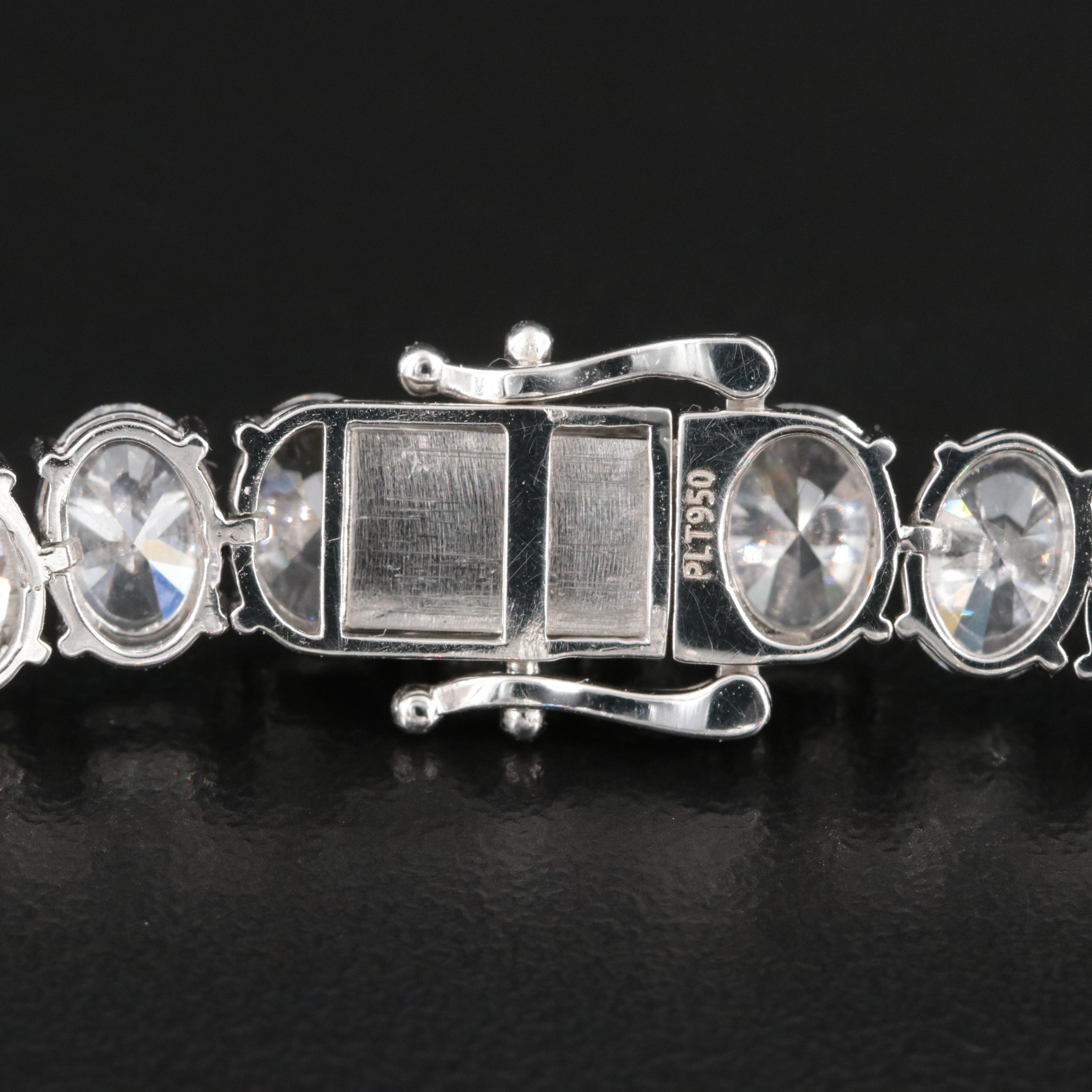 Platinum 22.38 CTW Lab Grown Diamond Line Bracelet