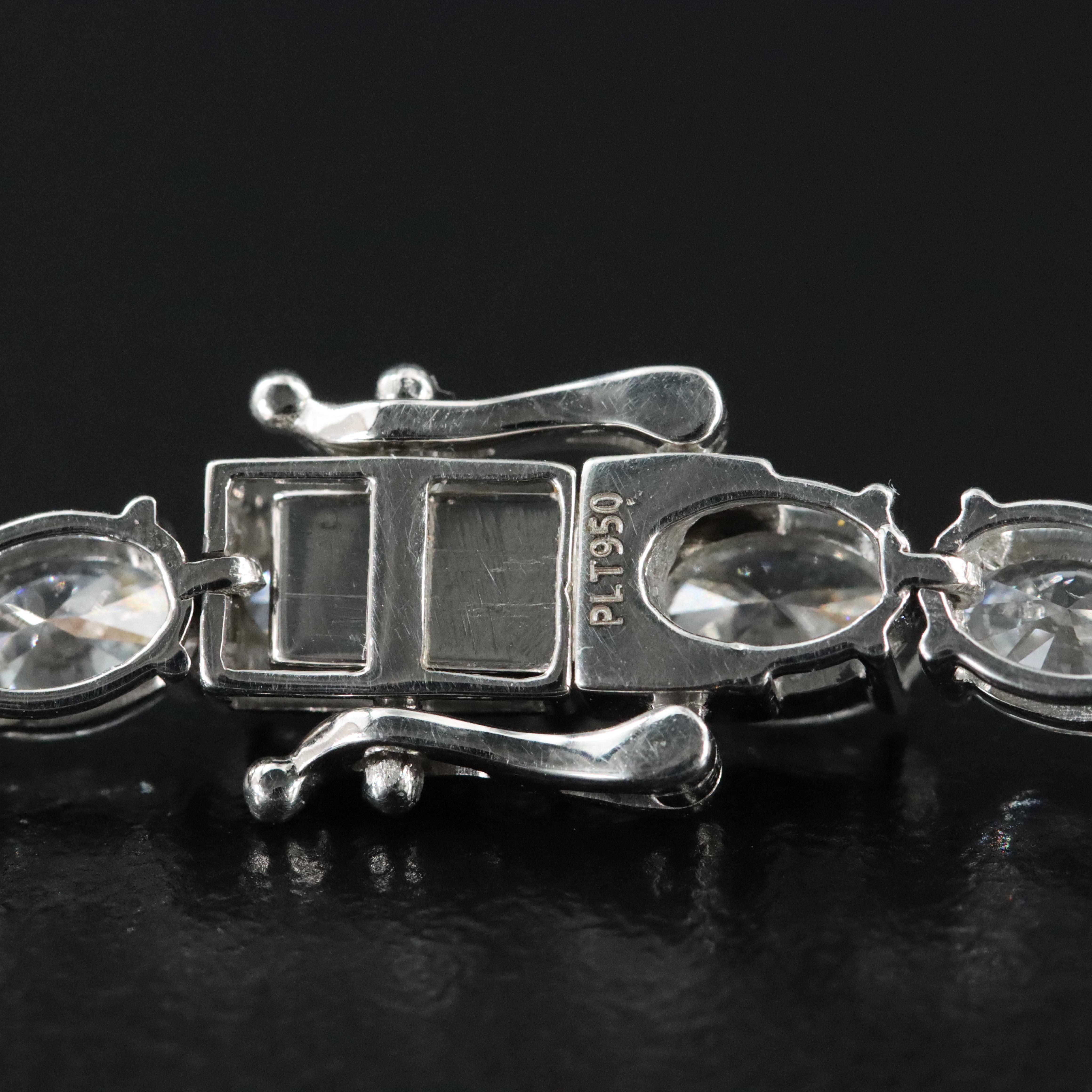 Platinum 11.97 CTW Lab Grown Diamond Line Bracelet