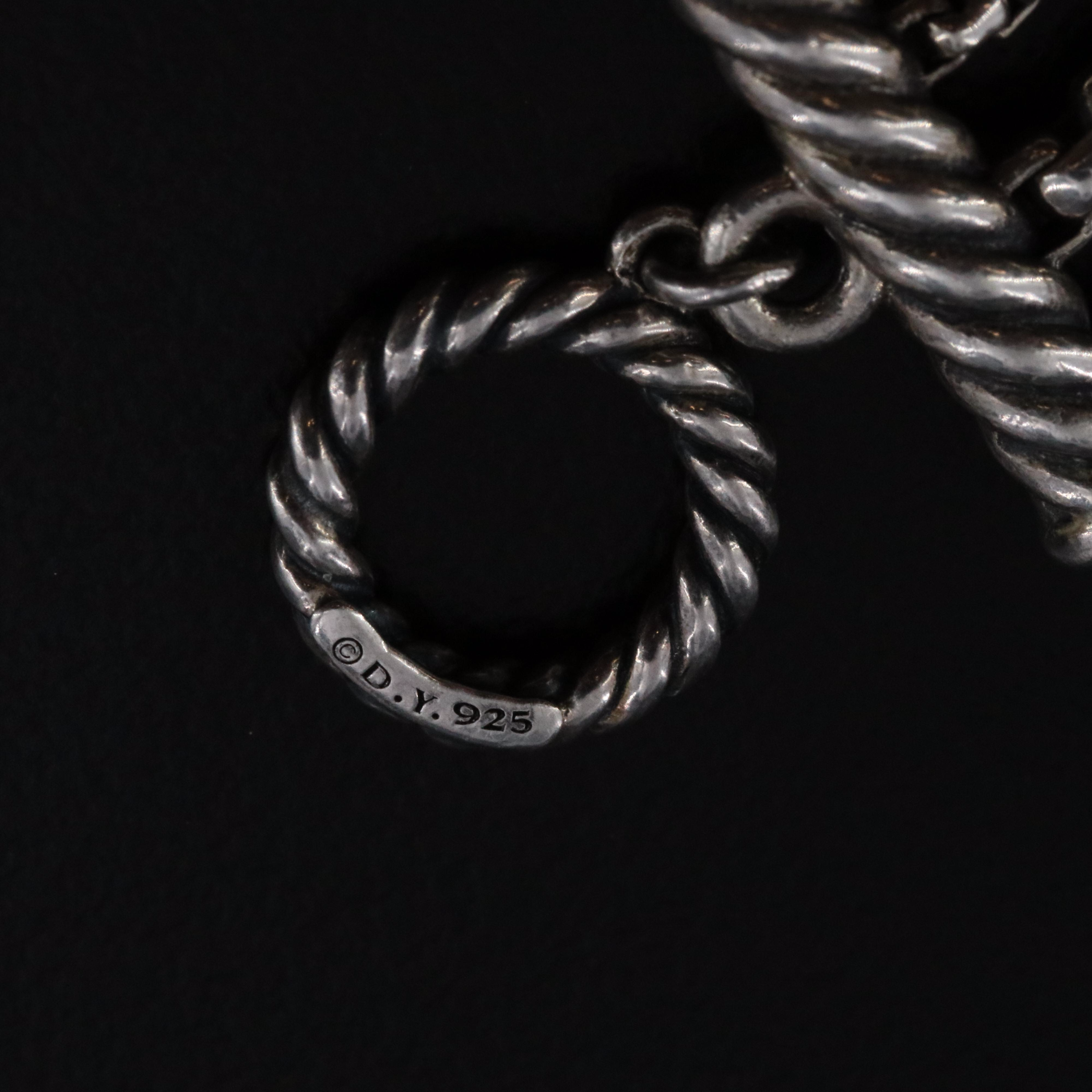 David Yurman Confetti Sterling 0.75 CTW Diamond Station Necklace