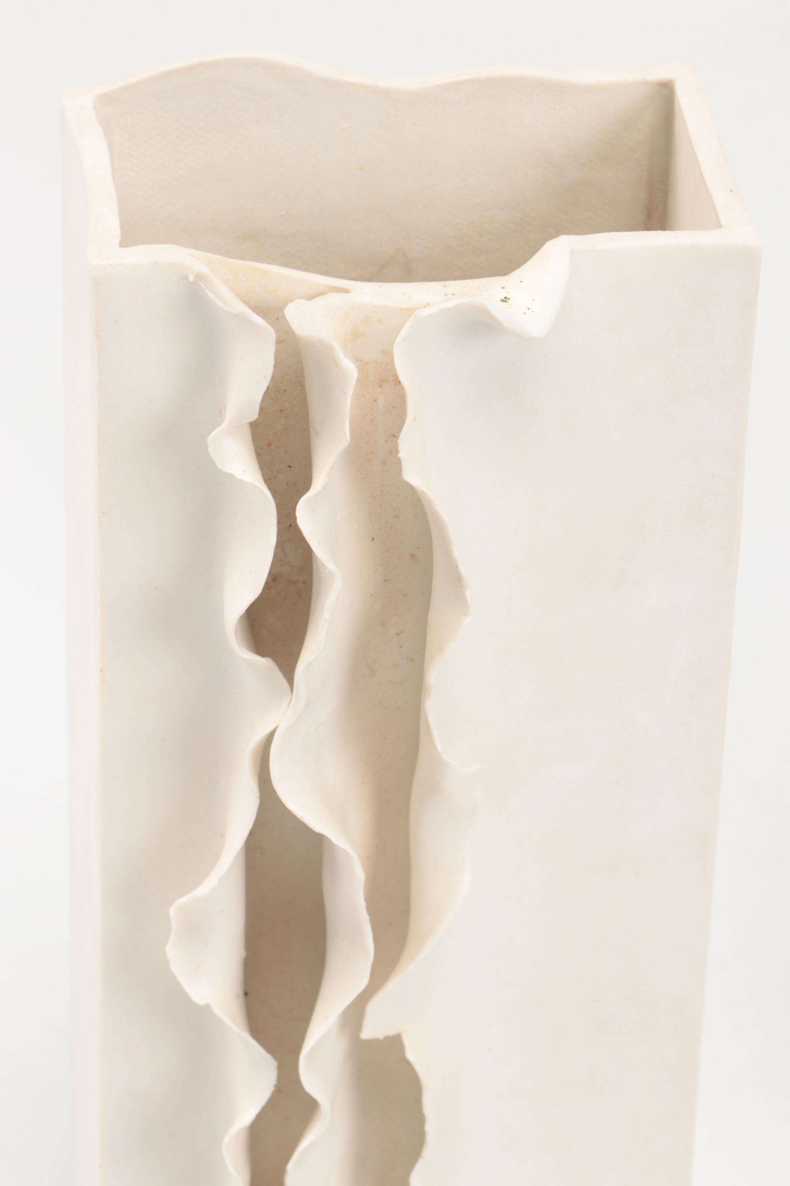 Evelyn LaMers Porcelain Vase, Pyrex "Blue Doily" Casserole with Other Vessels