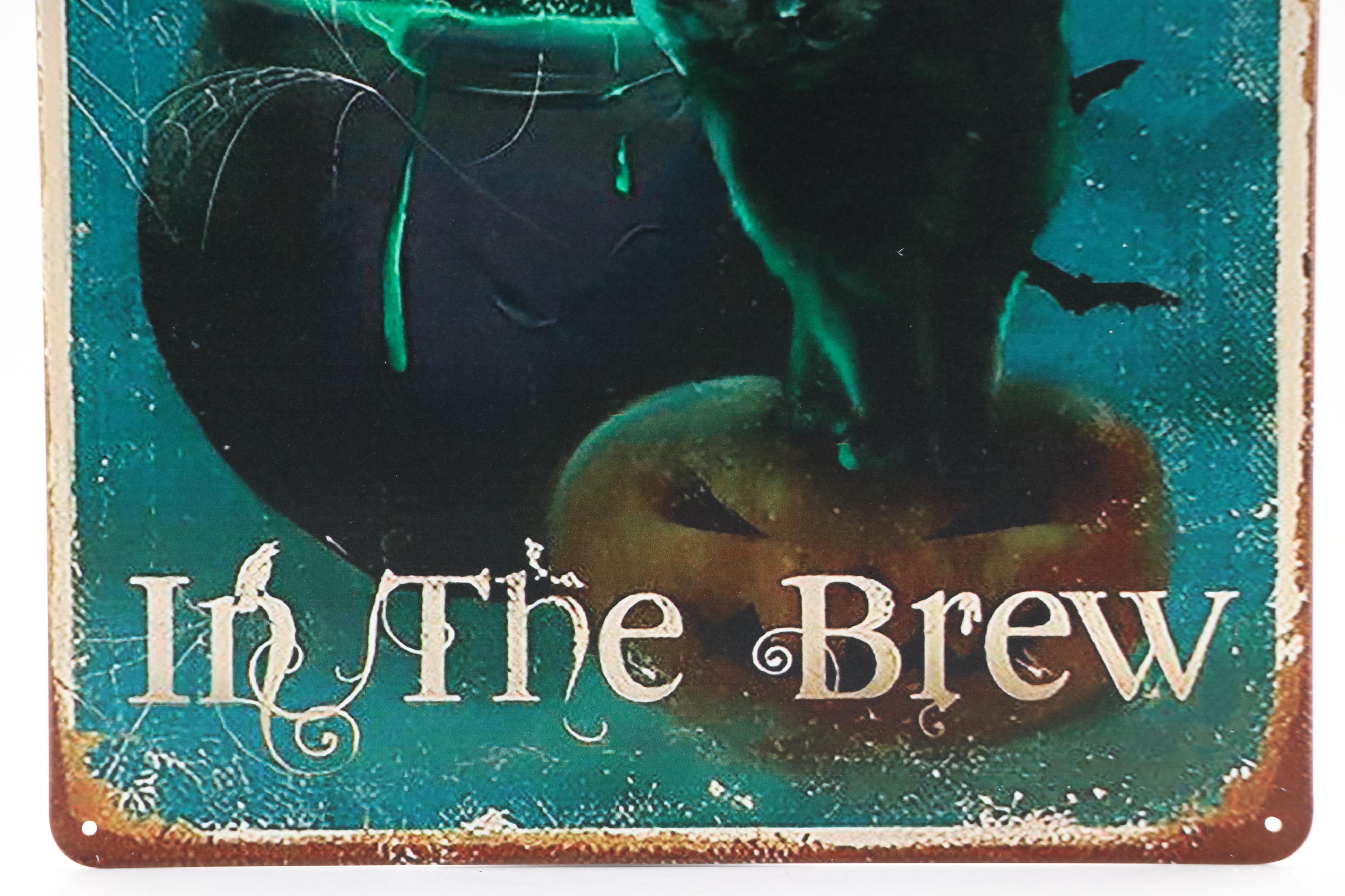 Novelty Halloween Giclée "Warning: A Witch Lives Here...," 21st Century