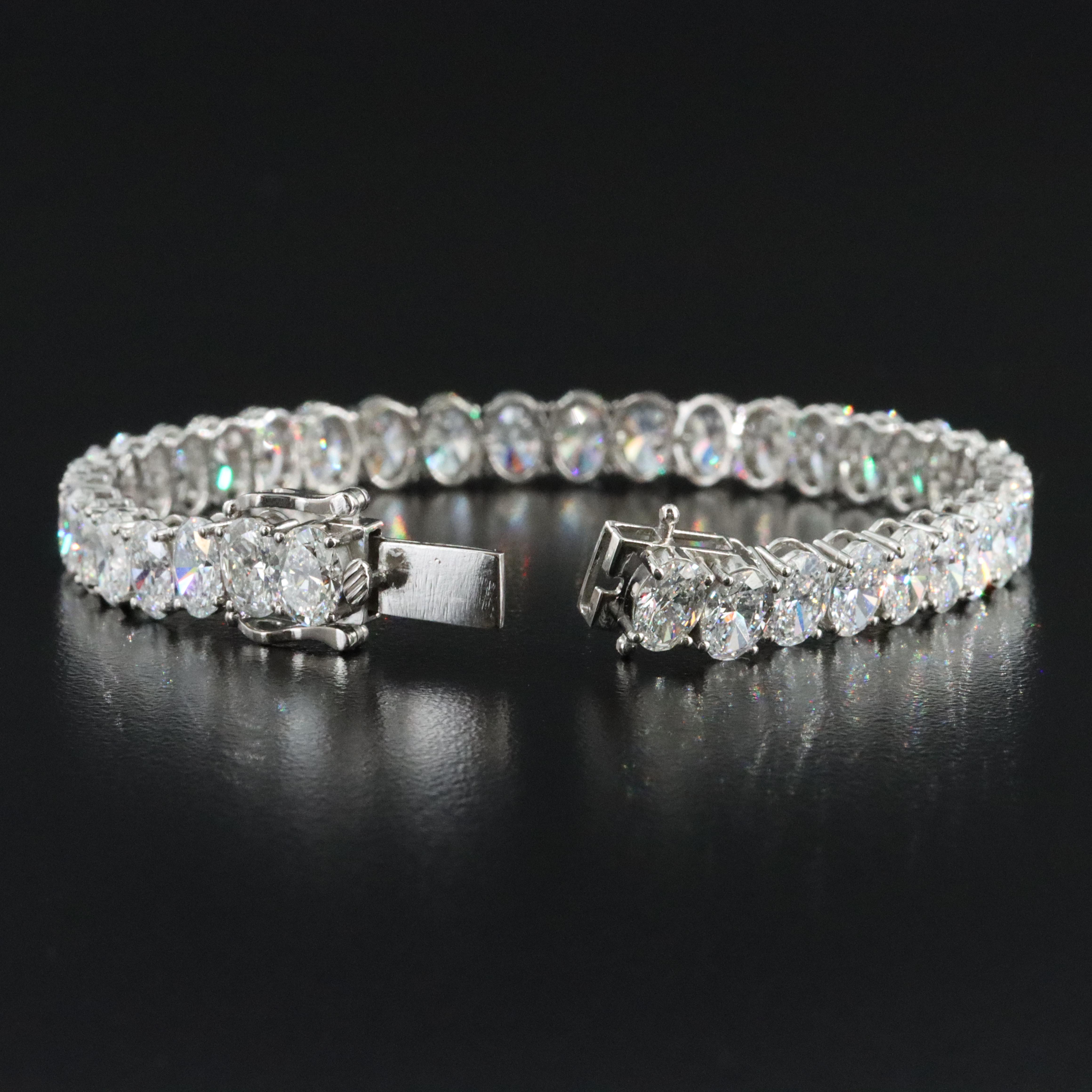 Platinum 22.29 CTW Lab Grown Diamond Line Bracelet