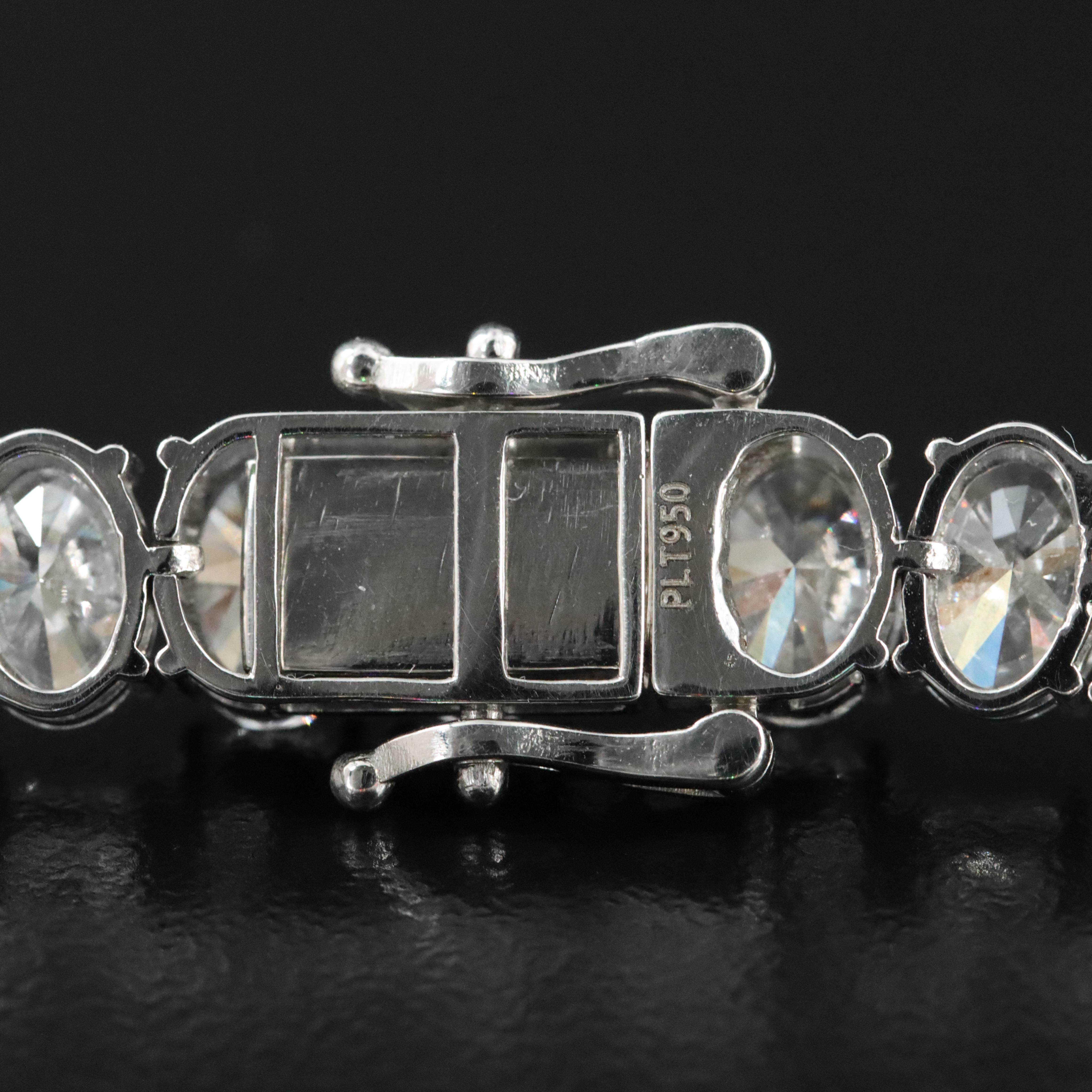 Platinum 22.29 CTW Lab Grown Diamond Line Bracelet
