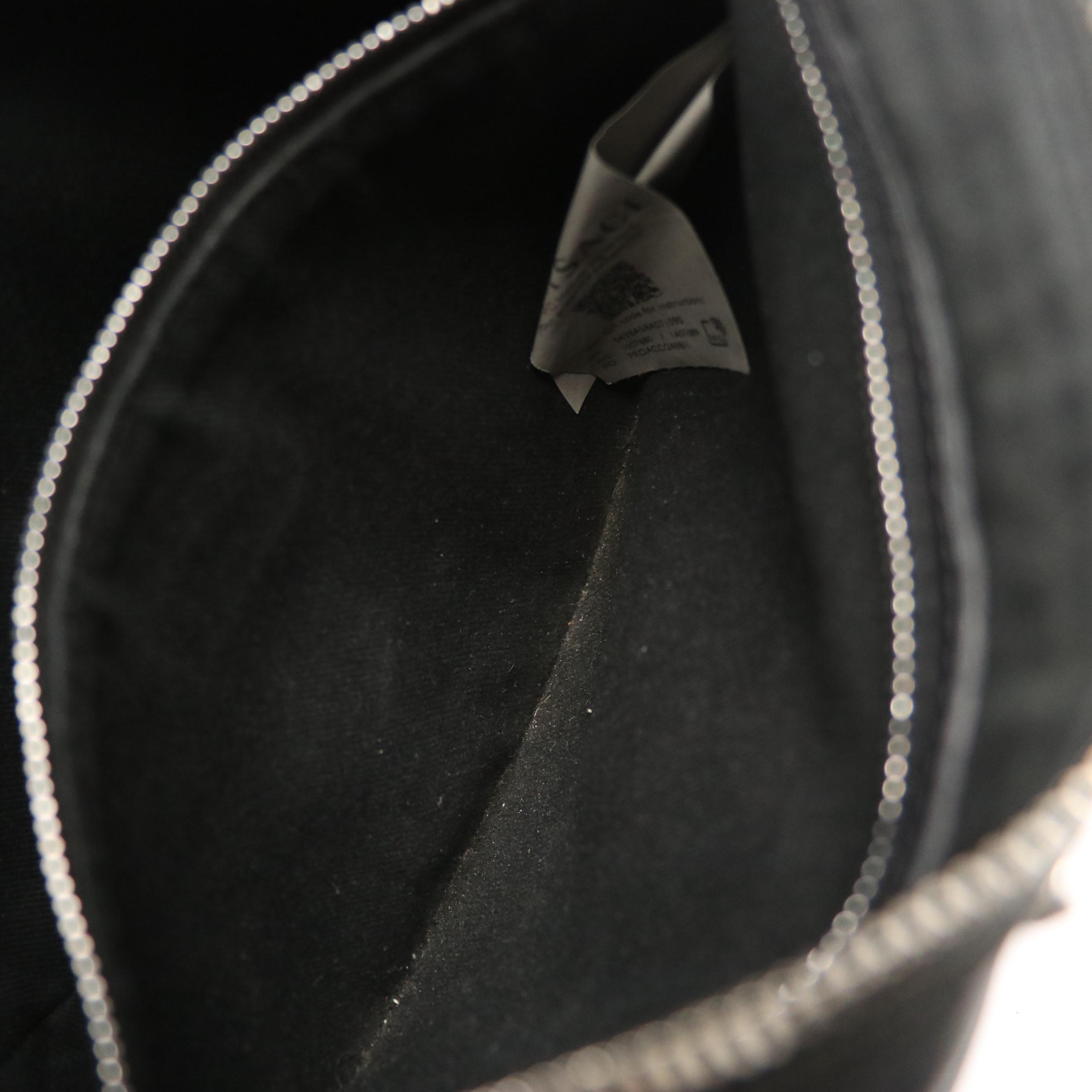 Versace Studded Medusa Zip Two-Way Bag in Black Calfskin Leather