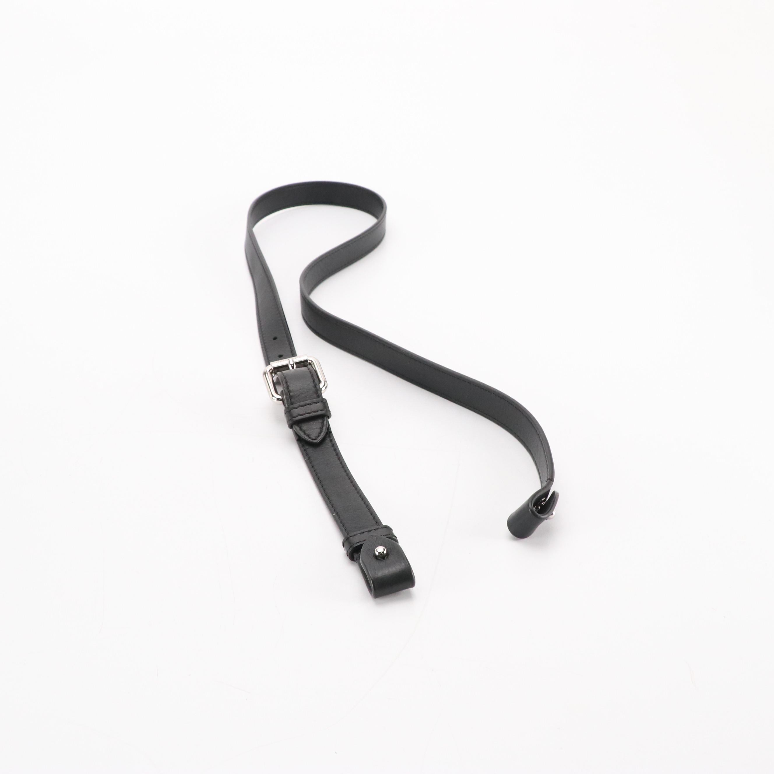 Versace Studded Medusa Zip Two-Way Bag in Black Calfskin Leather