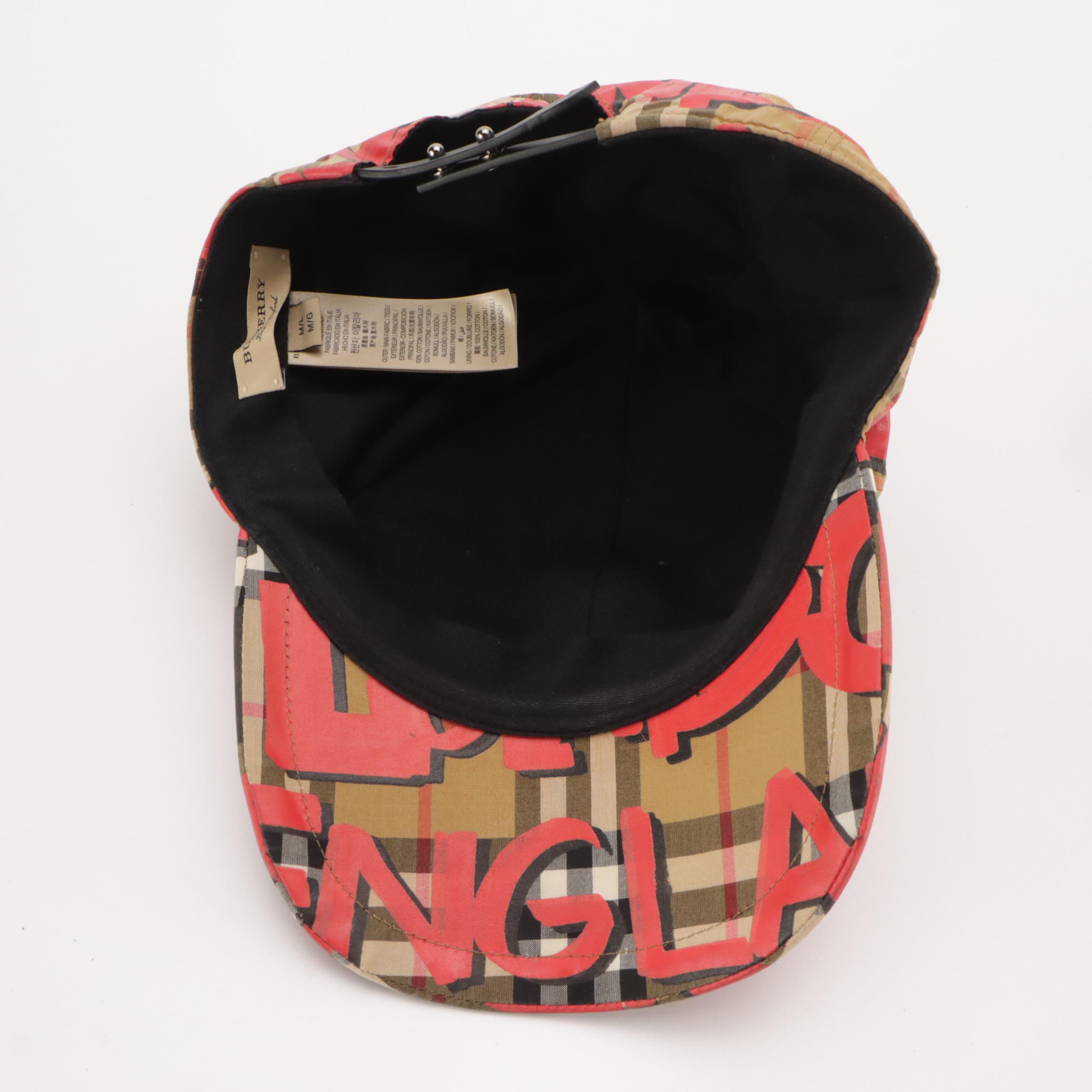 Burberry Graffiti Spellout Baseball Cap