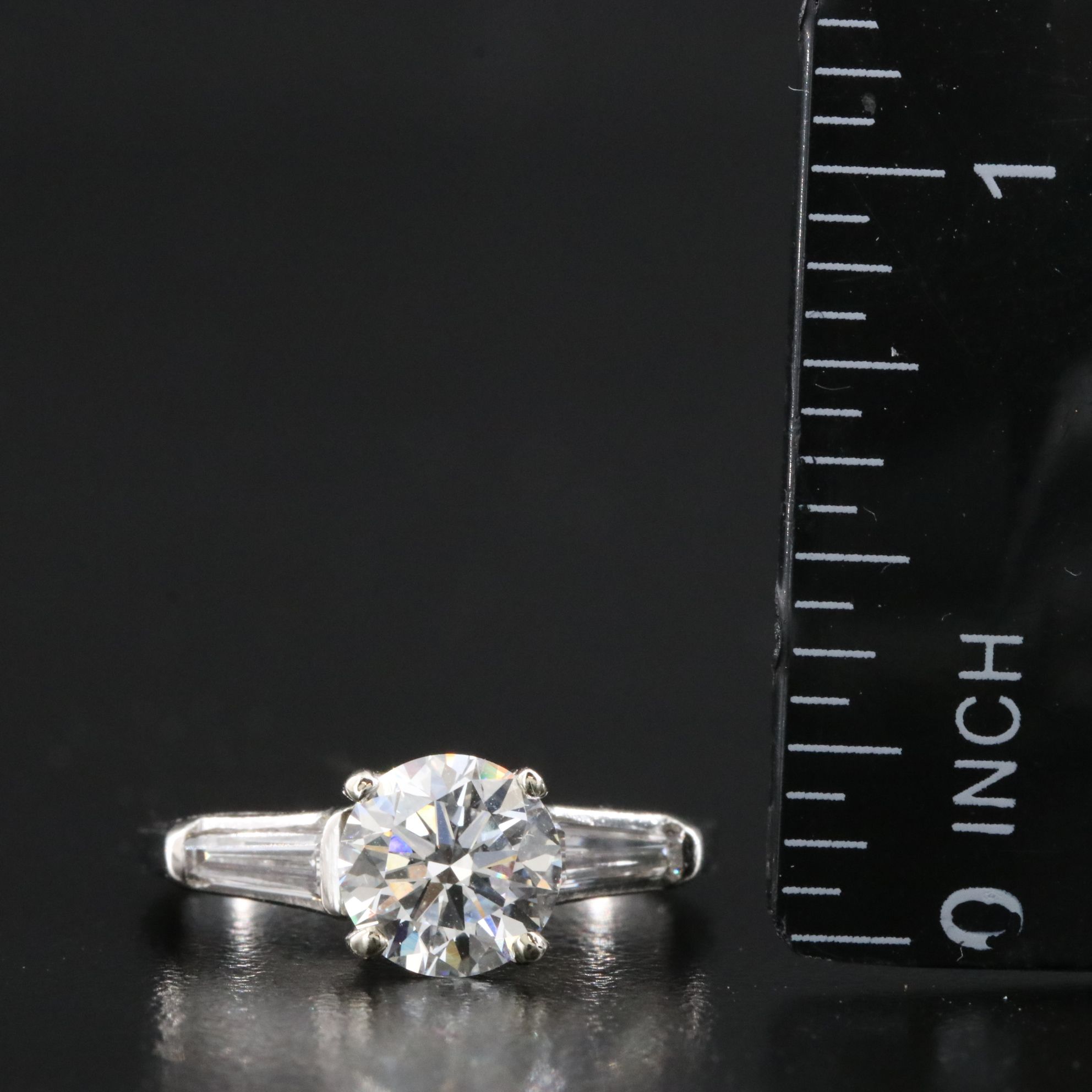 Platinum 2.16 CTW Diamond Ring with Lab Grown Center
