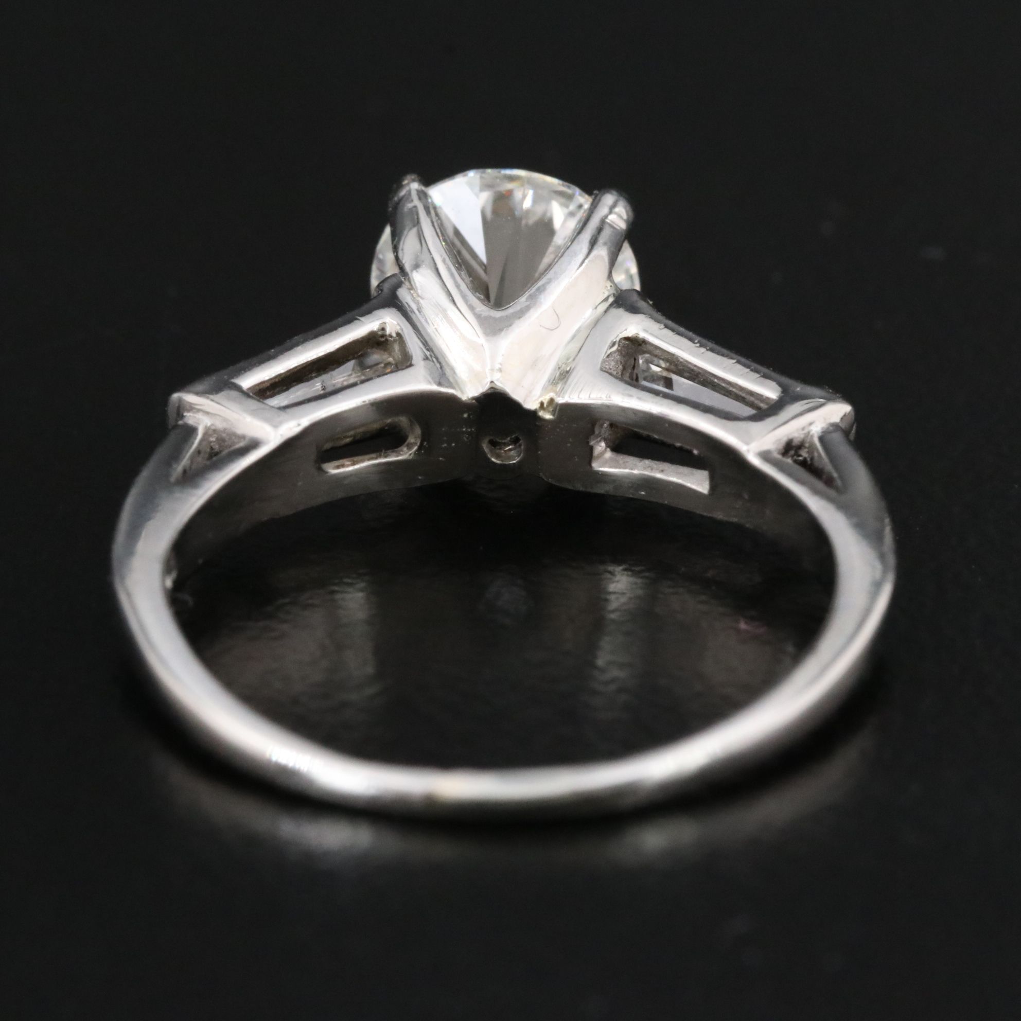 Platinum 2.16 CTW Diamond Ring with Lab Grown Center