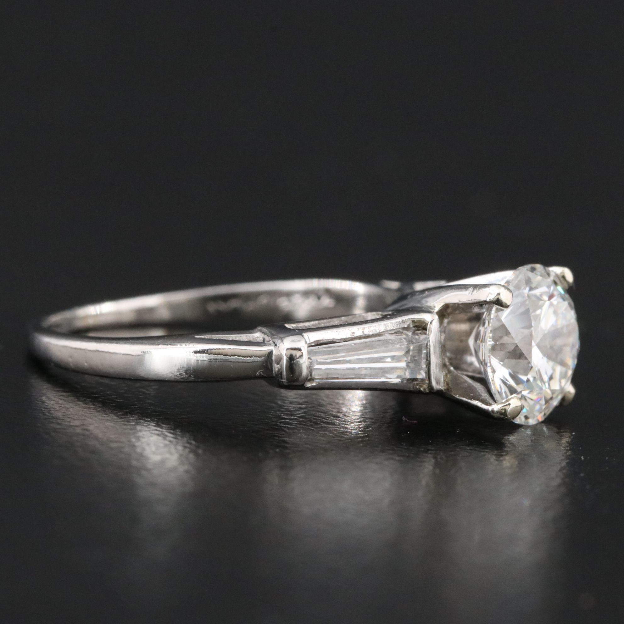 Platinum 2.16 CTW Diamond Ring with Lab Grown Center
