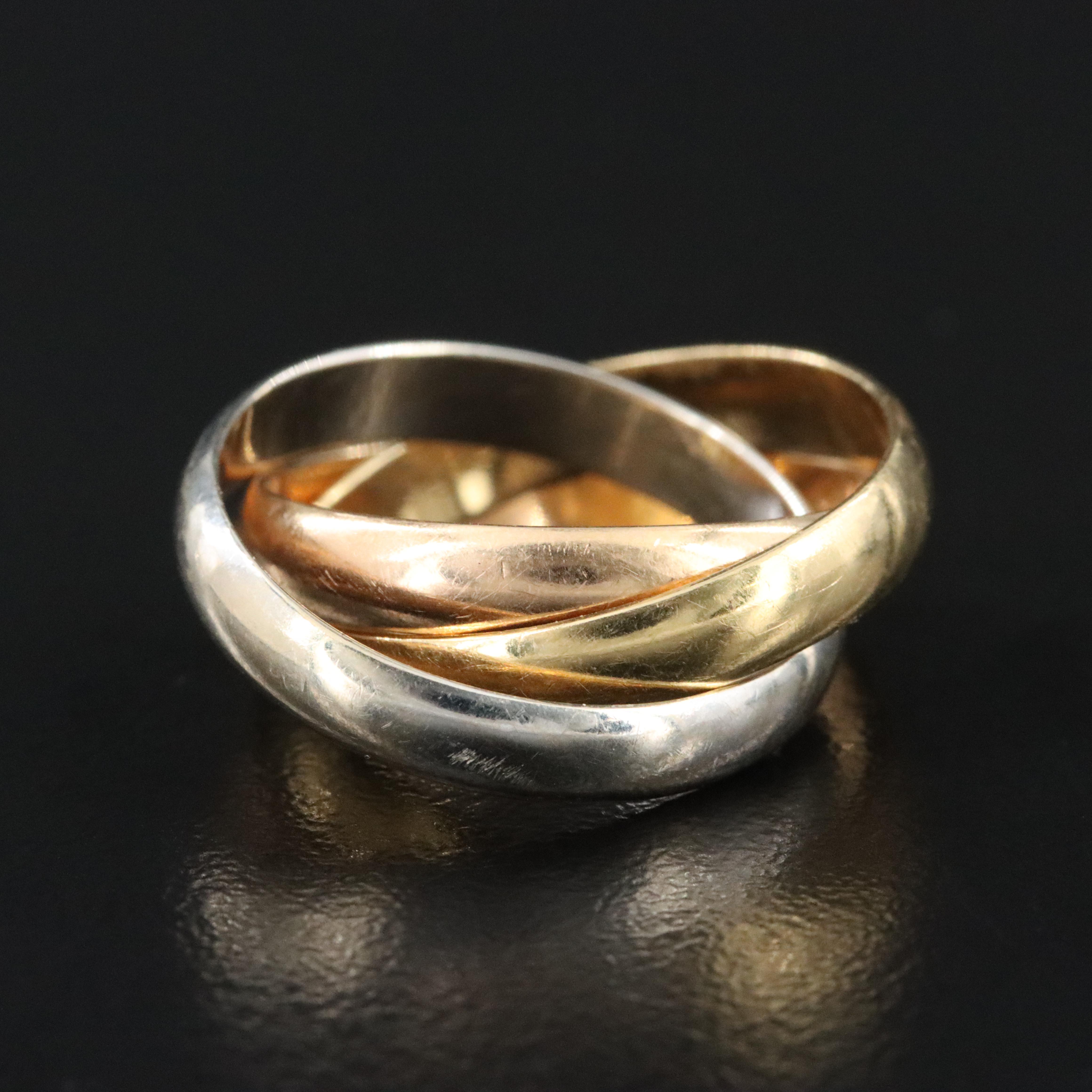 Cartier Must de Cartier Trinity 18K Tri-Color Gold Ring