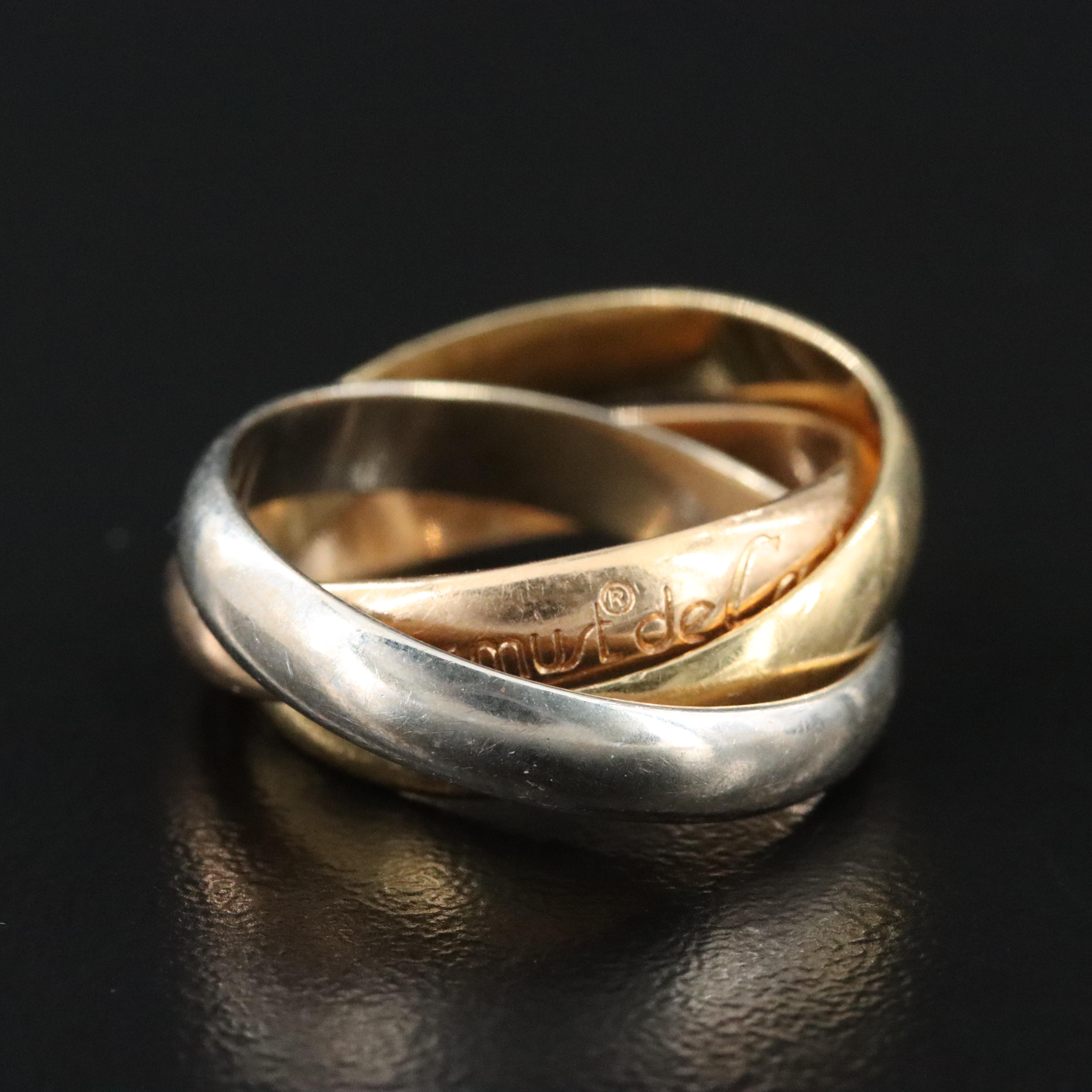 Cartier Must de Cartier Trinity 18K Tri-Color Gold Ring