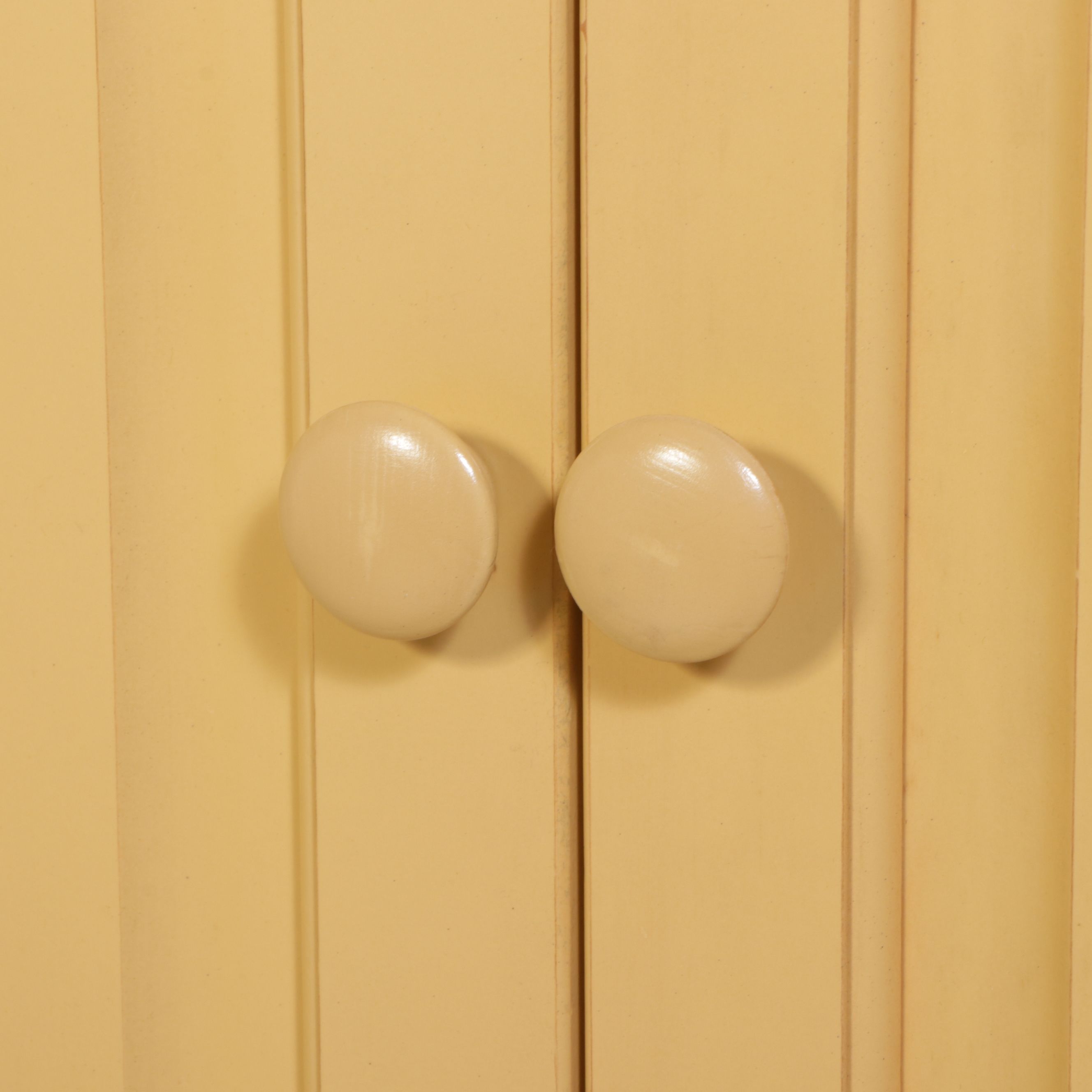 Woodcraft Furniture Painted Yellow Media Cabinet