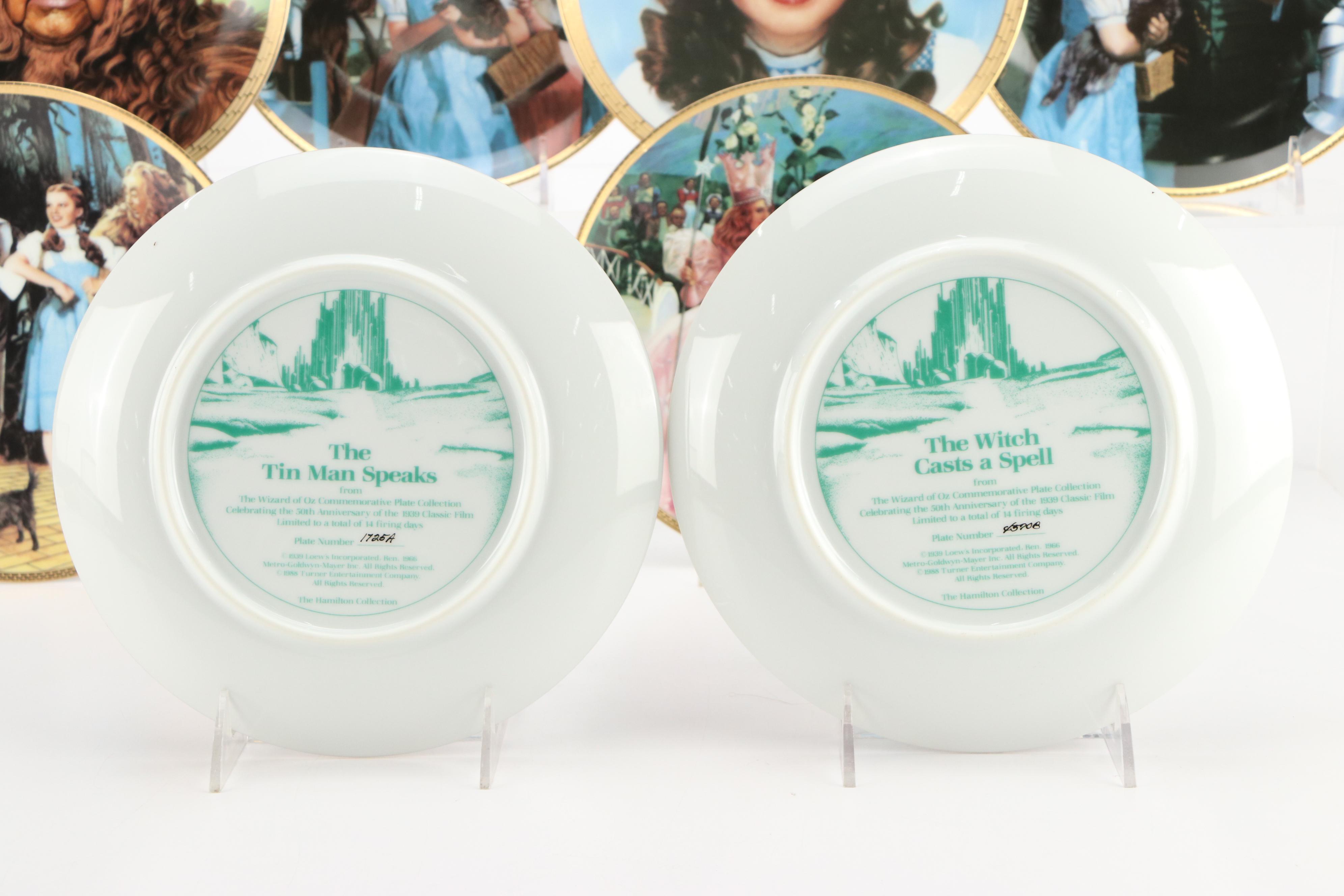 Eight "Wizard of Oz" Collector Plates from MGM and The Hamilton Collection