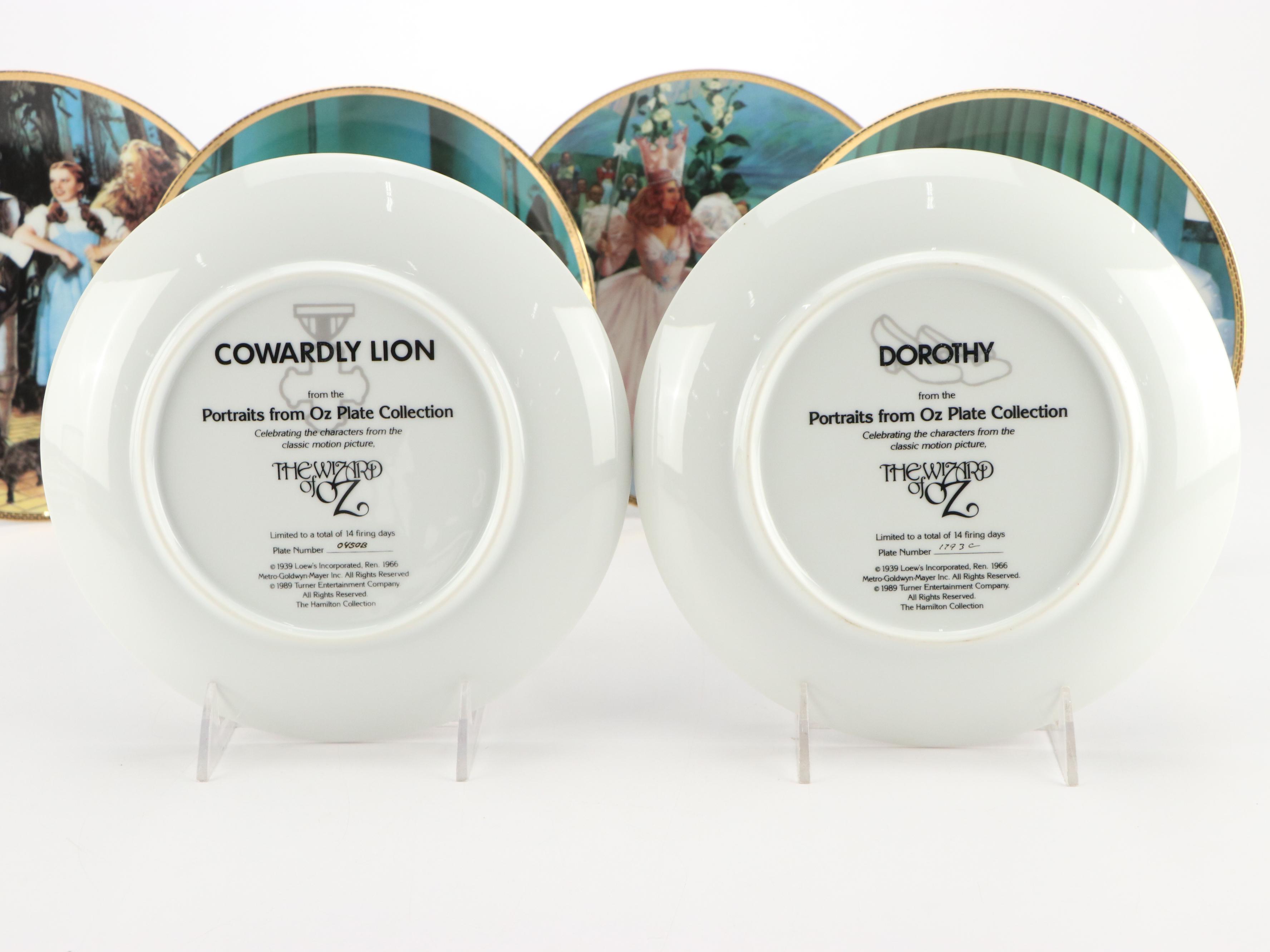 Eight "Wizard of Oz" Collector Plates from MGM and The Hamilton Collection