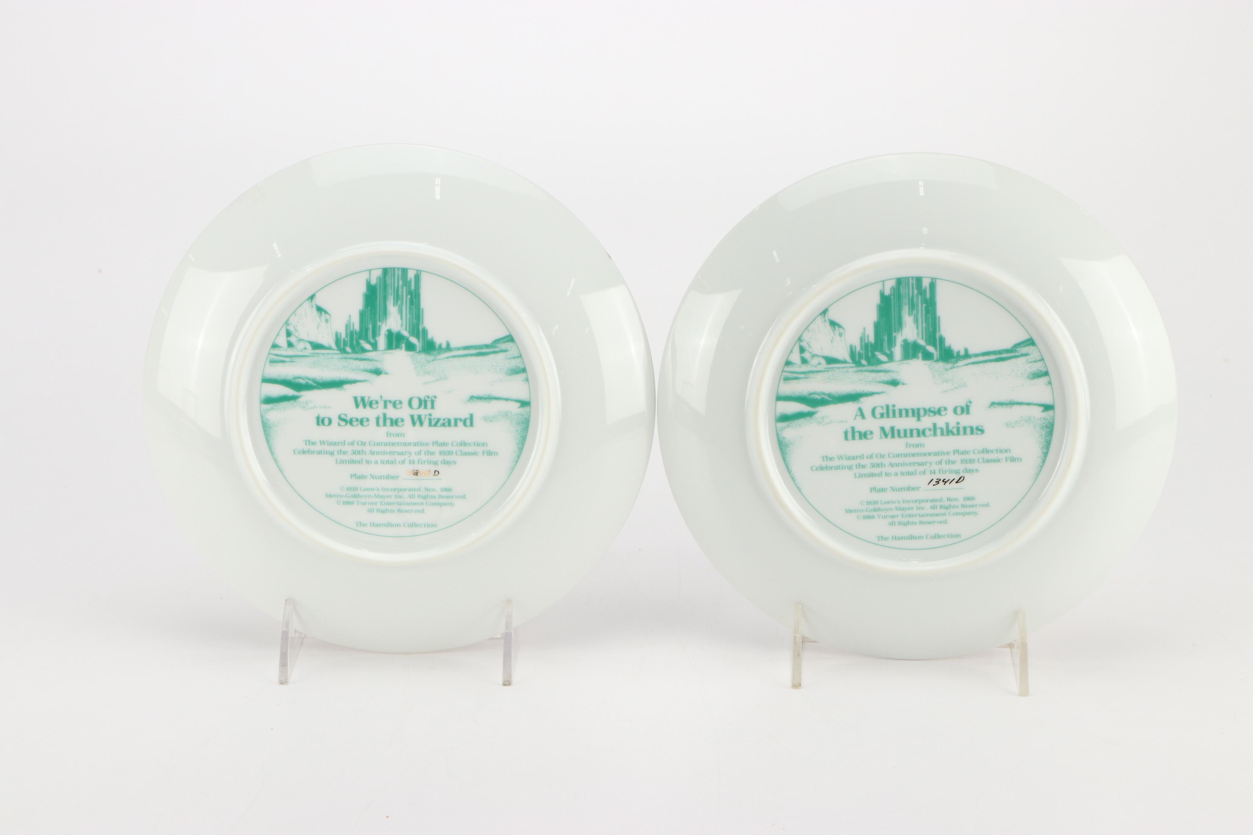 Eight "Wizard of Oz" Collector Plates from MGM and The Hamilton Collection