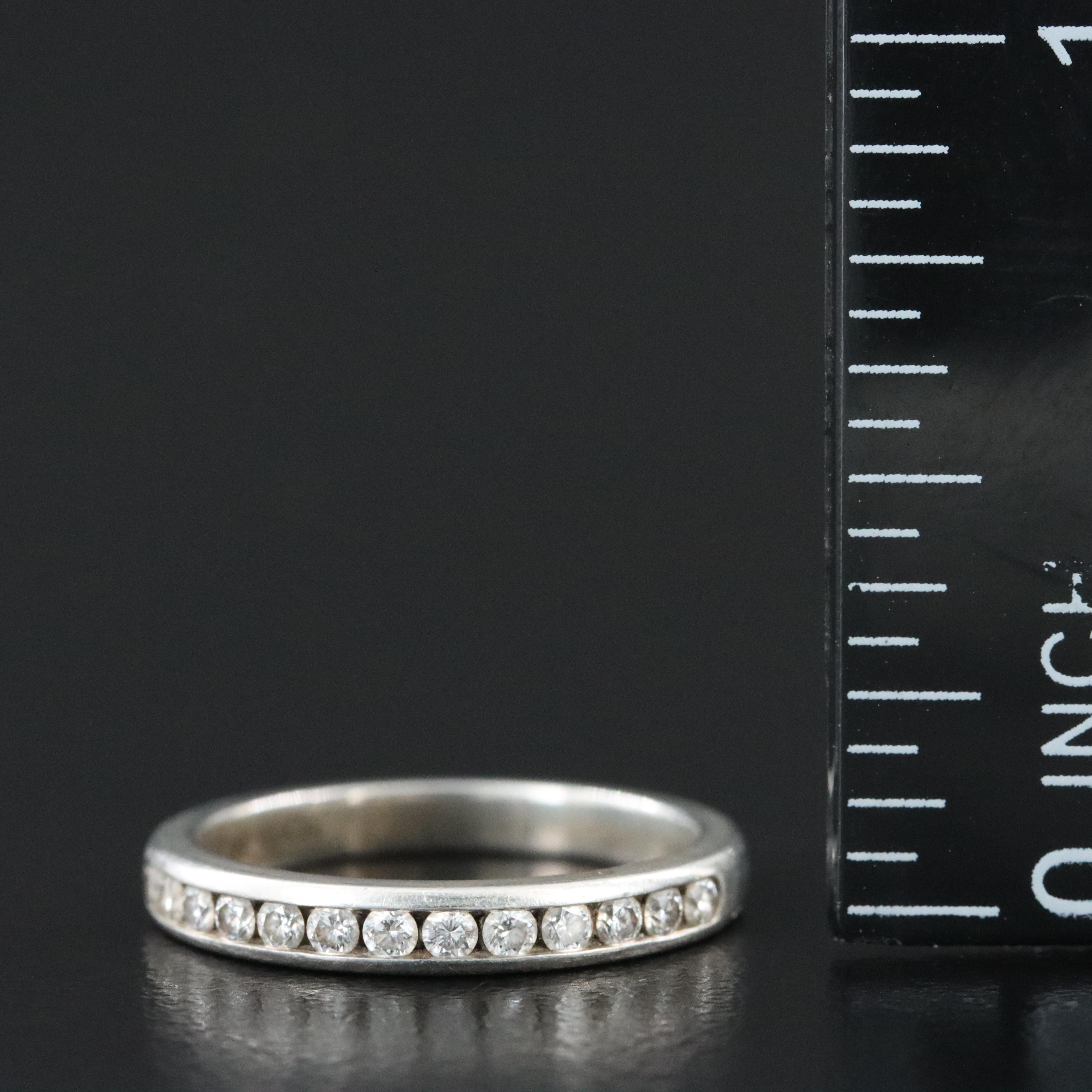 Tiffany & Co. Platinum 0.23 CTW Diamond Channel Set Half Circle Ring