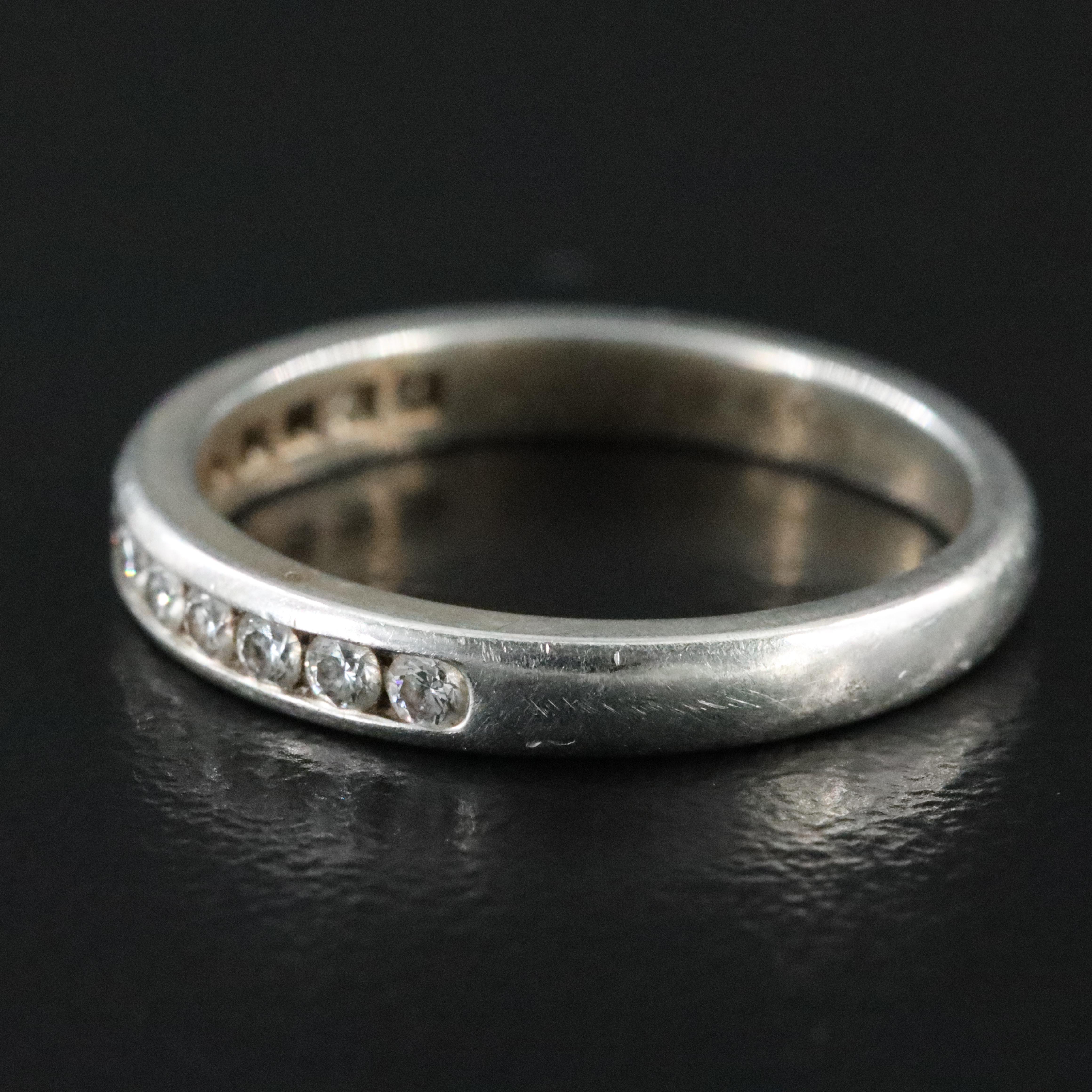 Tiffany & Co. Platinum 0.23 CTW Diamond Channel Set Half Circle Ring