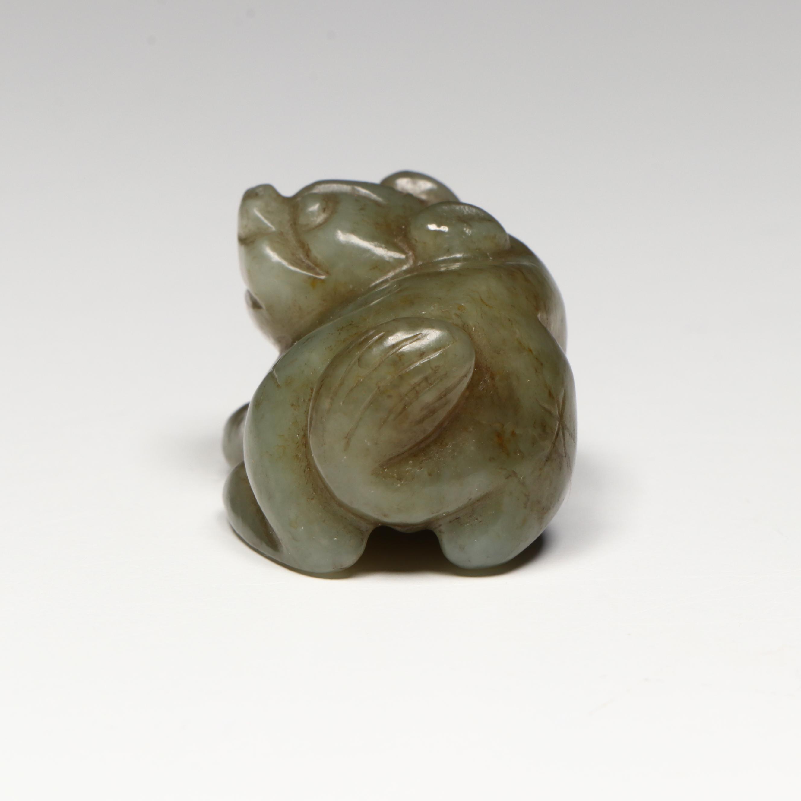 Chinese Carved Serpentine Qilin