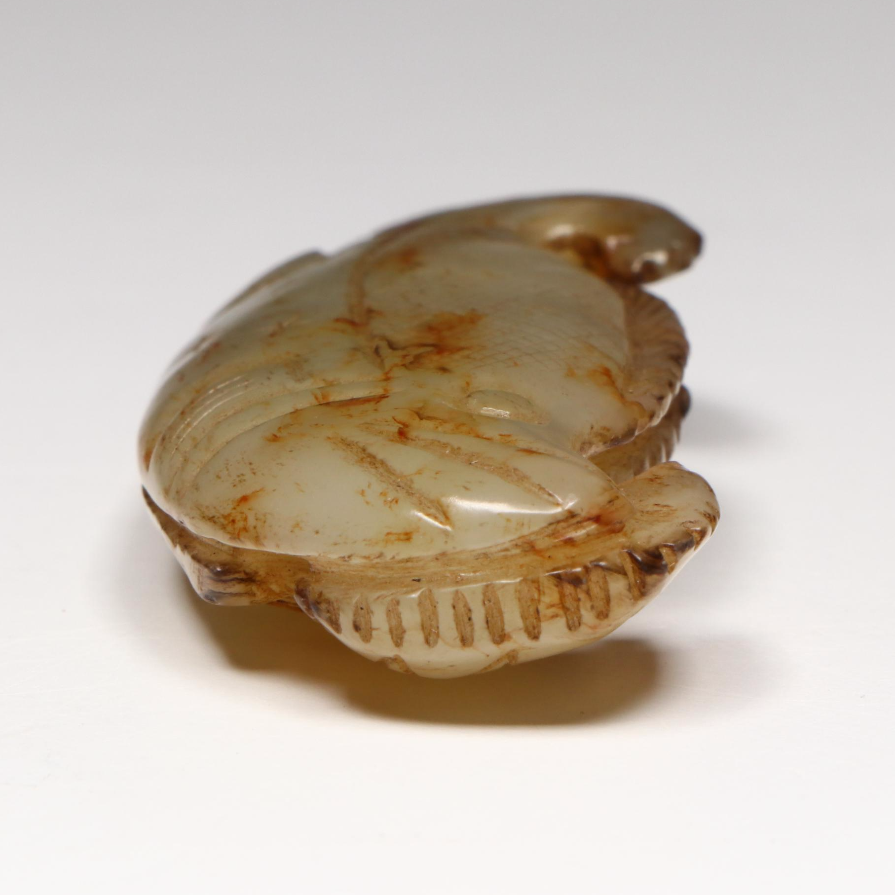 Chinese Carved Serpentine Double Fish Pendant