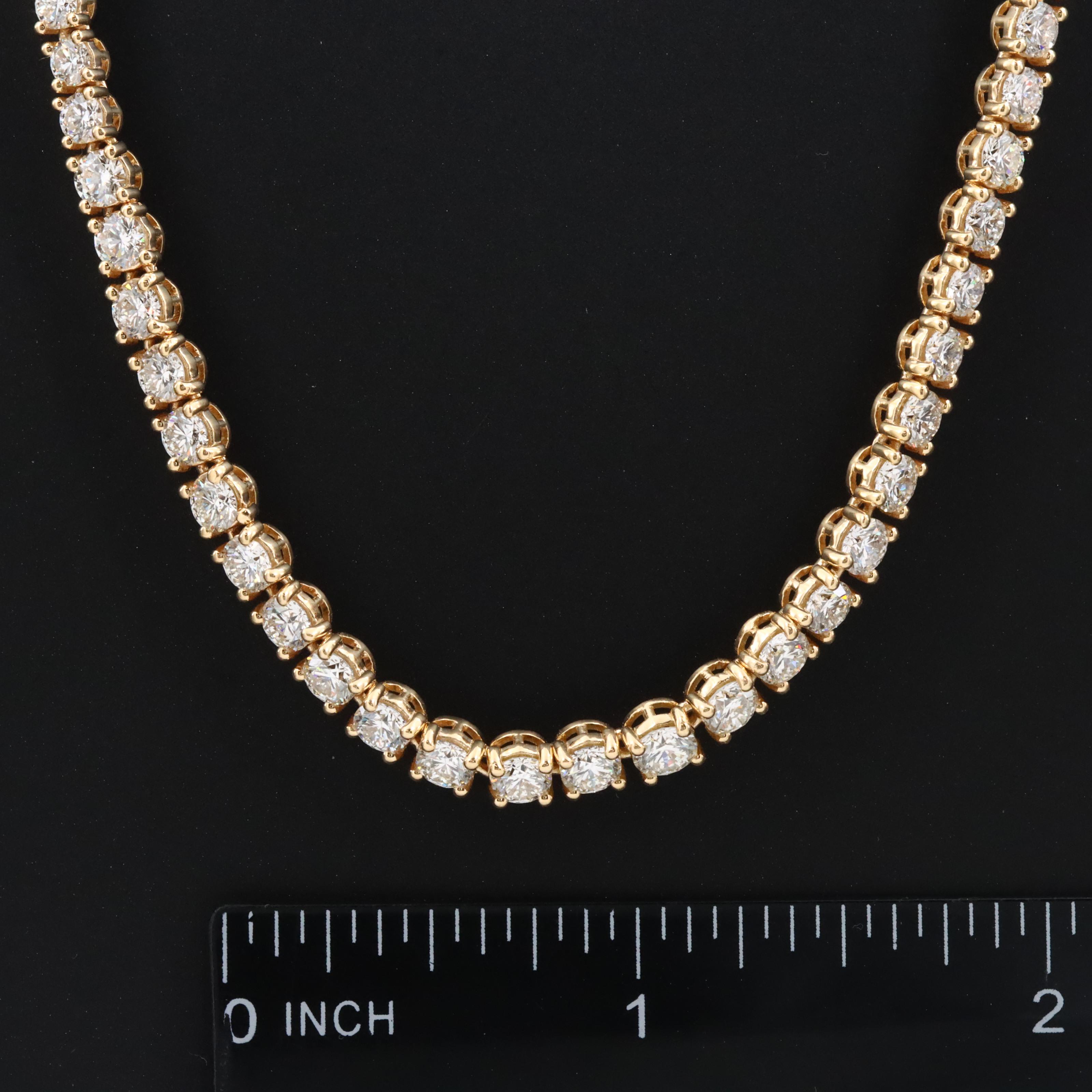 18K 10.27 CTW Diamond Riviera Necklace