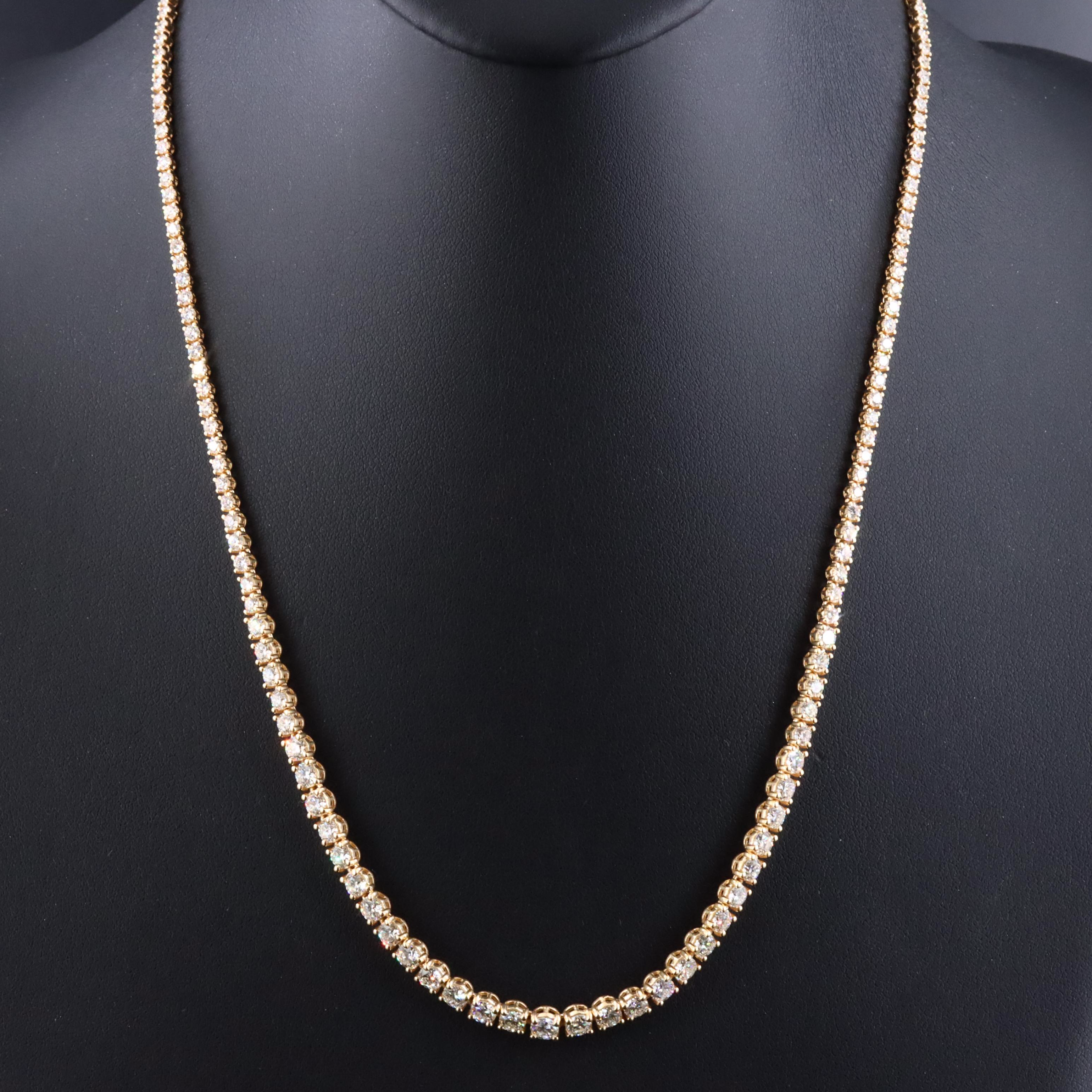 18K 10.27 CTW Diamond Riviera Necklace
