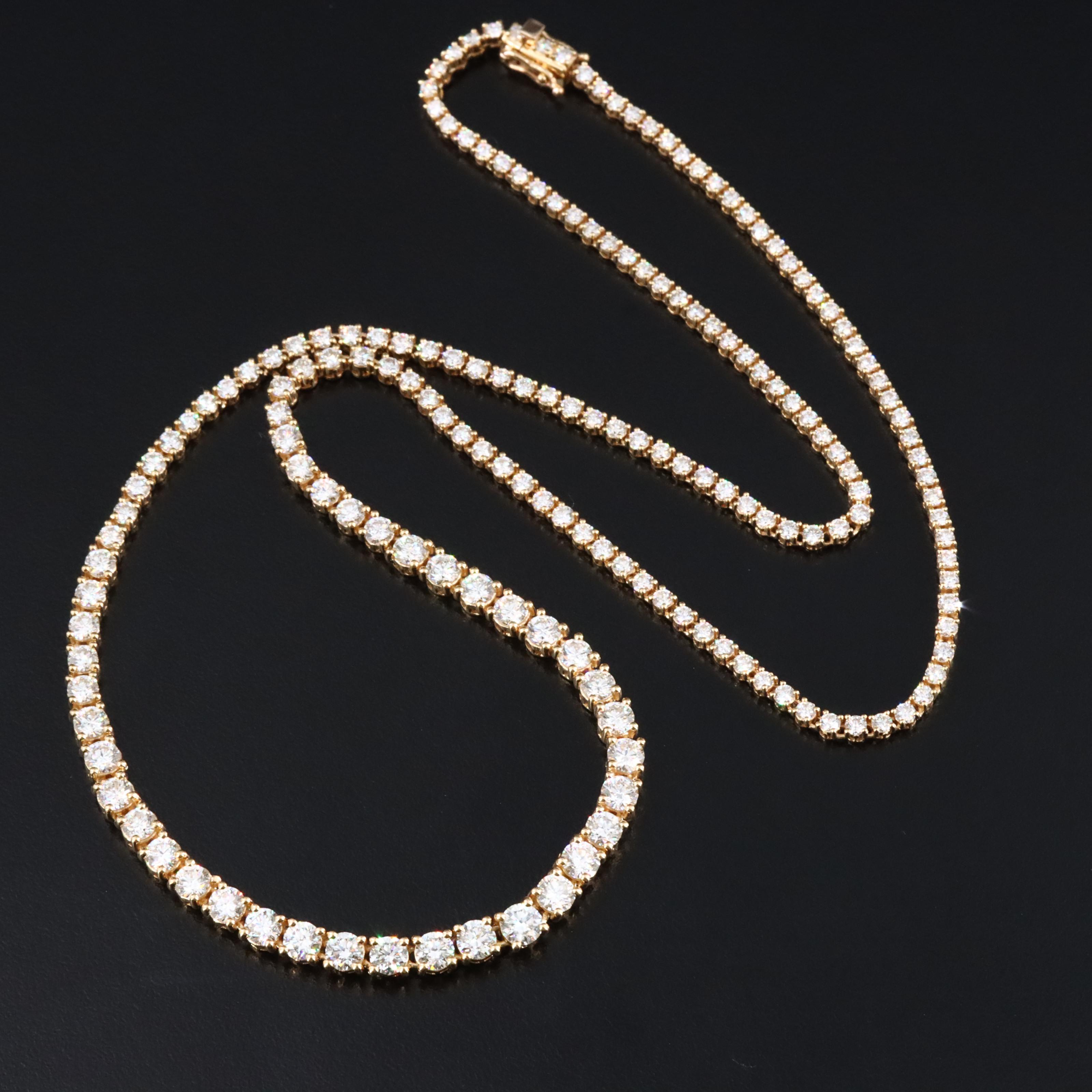 18K 10.27 CTW Diamond Riviera Necklace