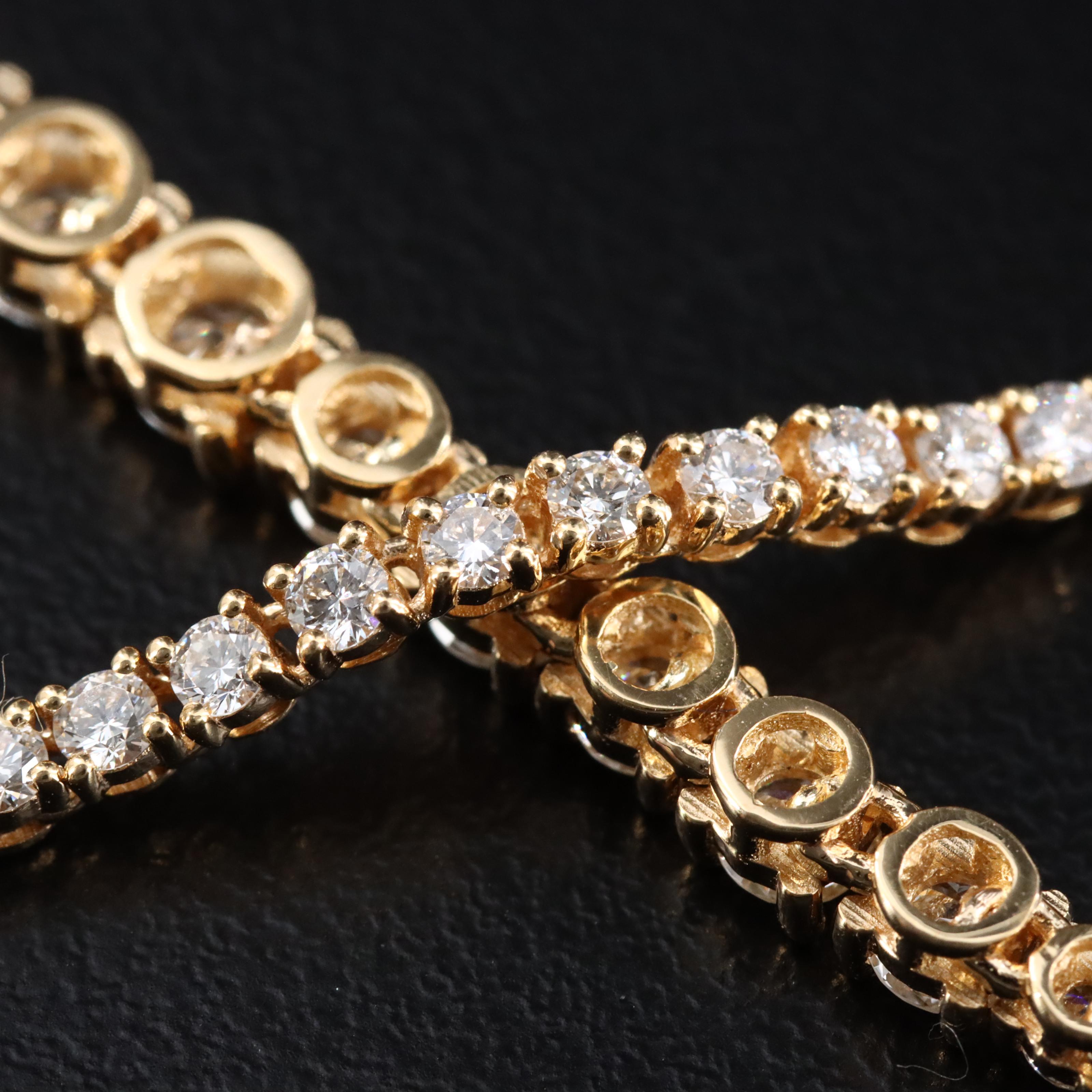 18K 10.27 CTW Diamond Riviera Necklace