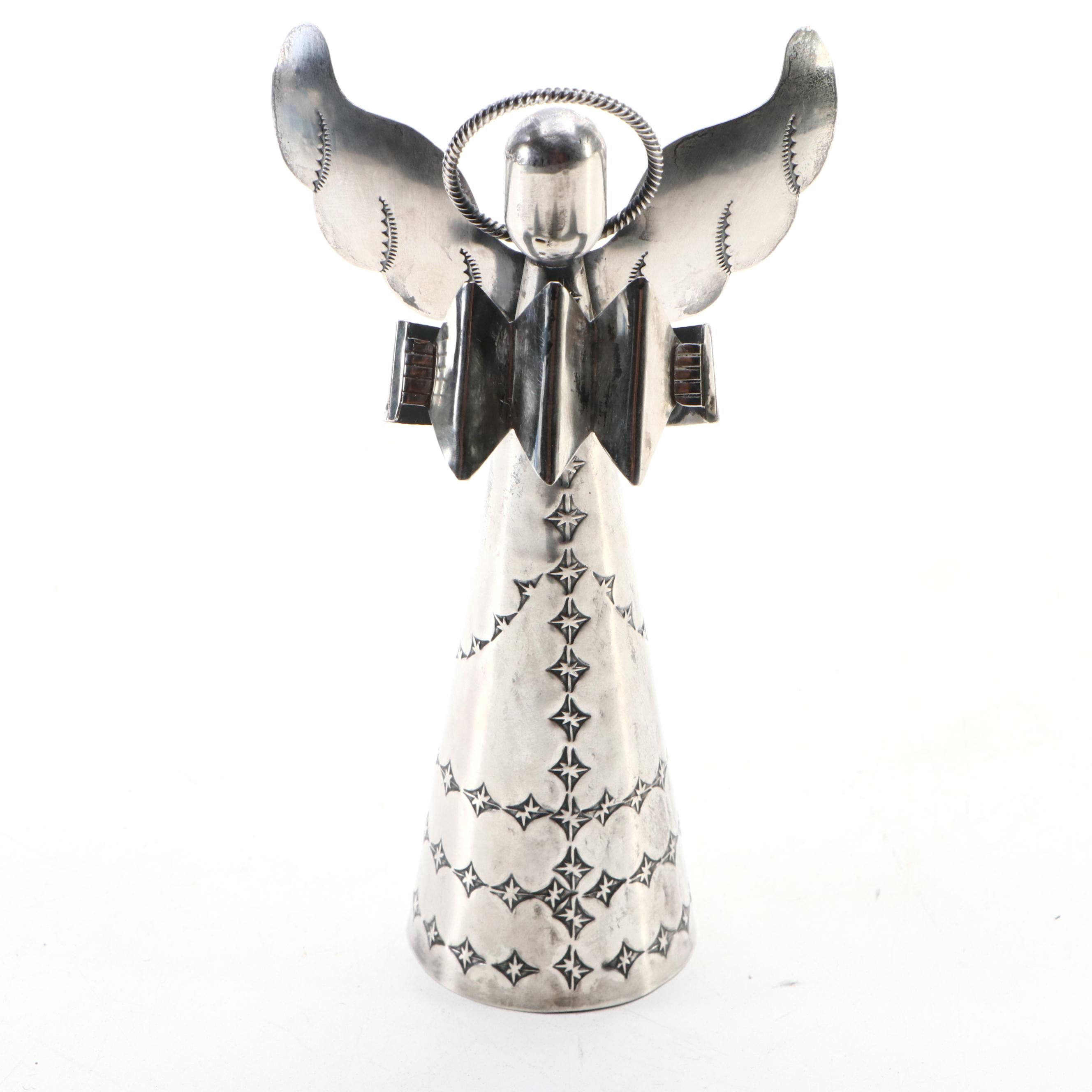 P. J. Begay Navajo Sterling Silver Angel Bell