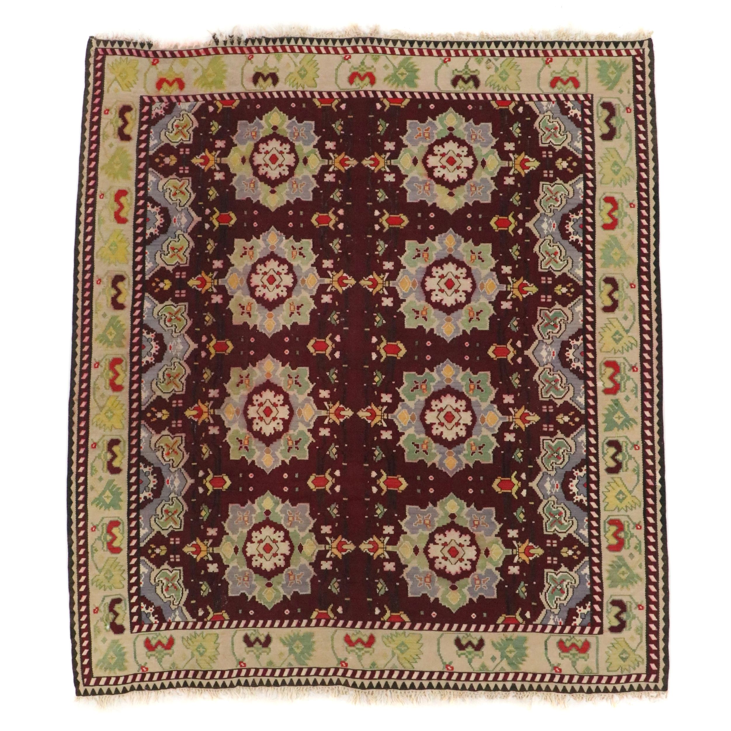8'10 x 9'11 Handwoven Turkish Kilim Area Rug