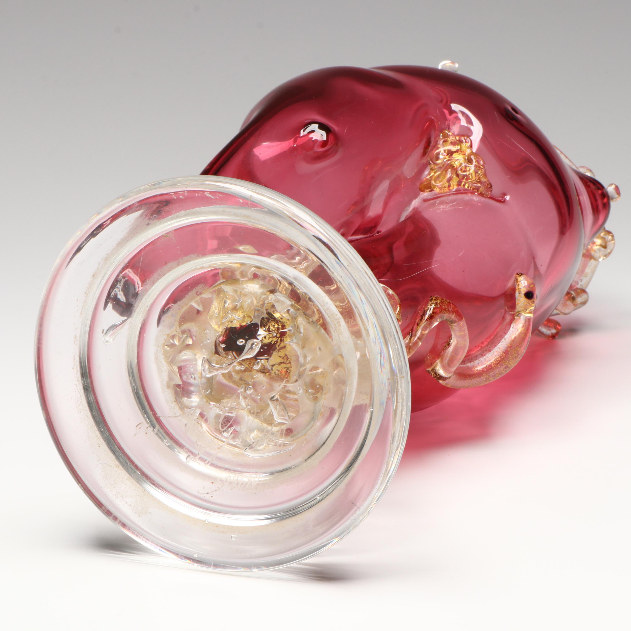 Artist Signed Female Form Blown Art Glass Vase