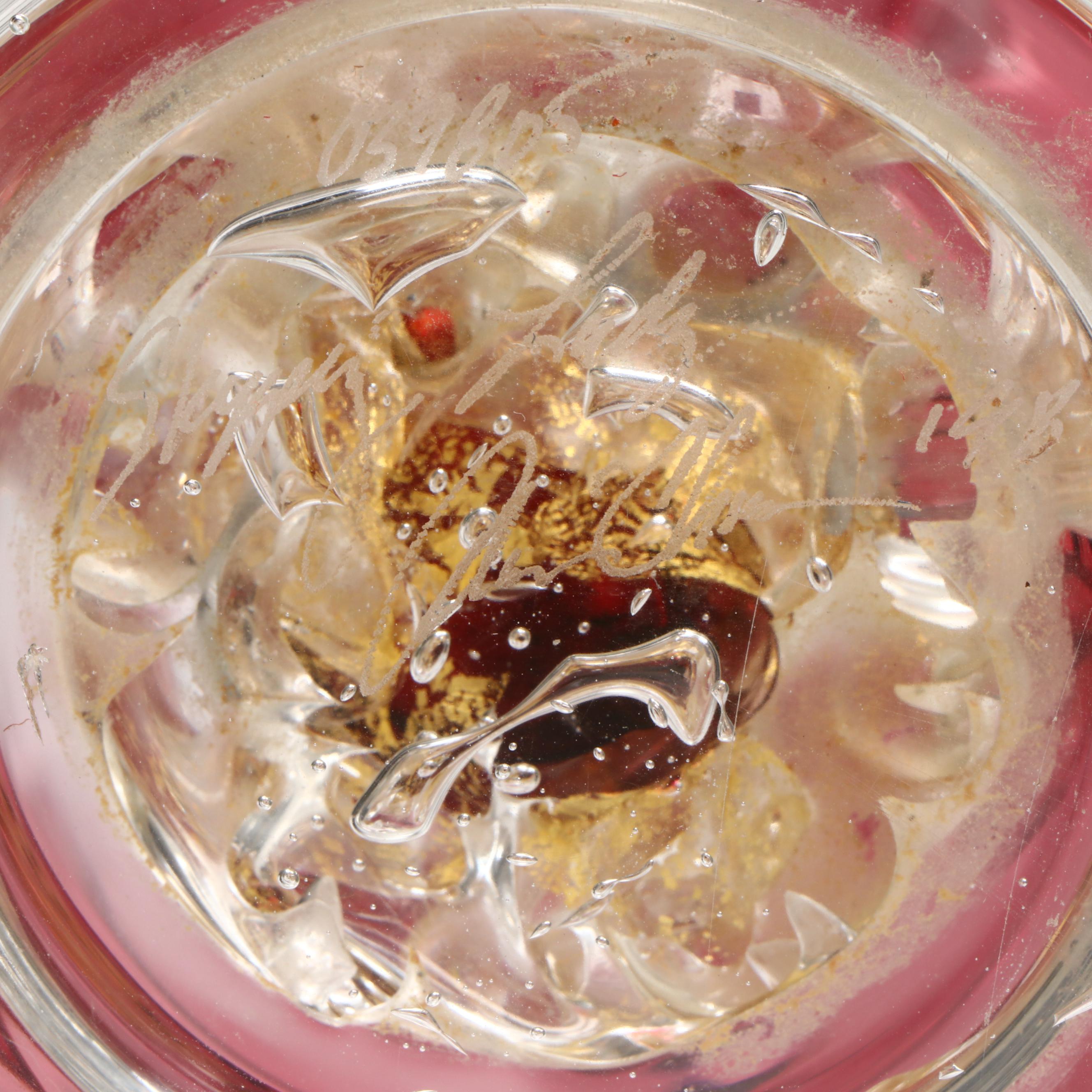 Artist Signed Female Form Blown Art Glass Vase